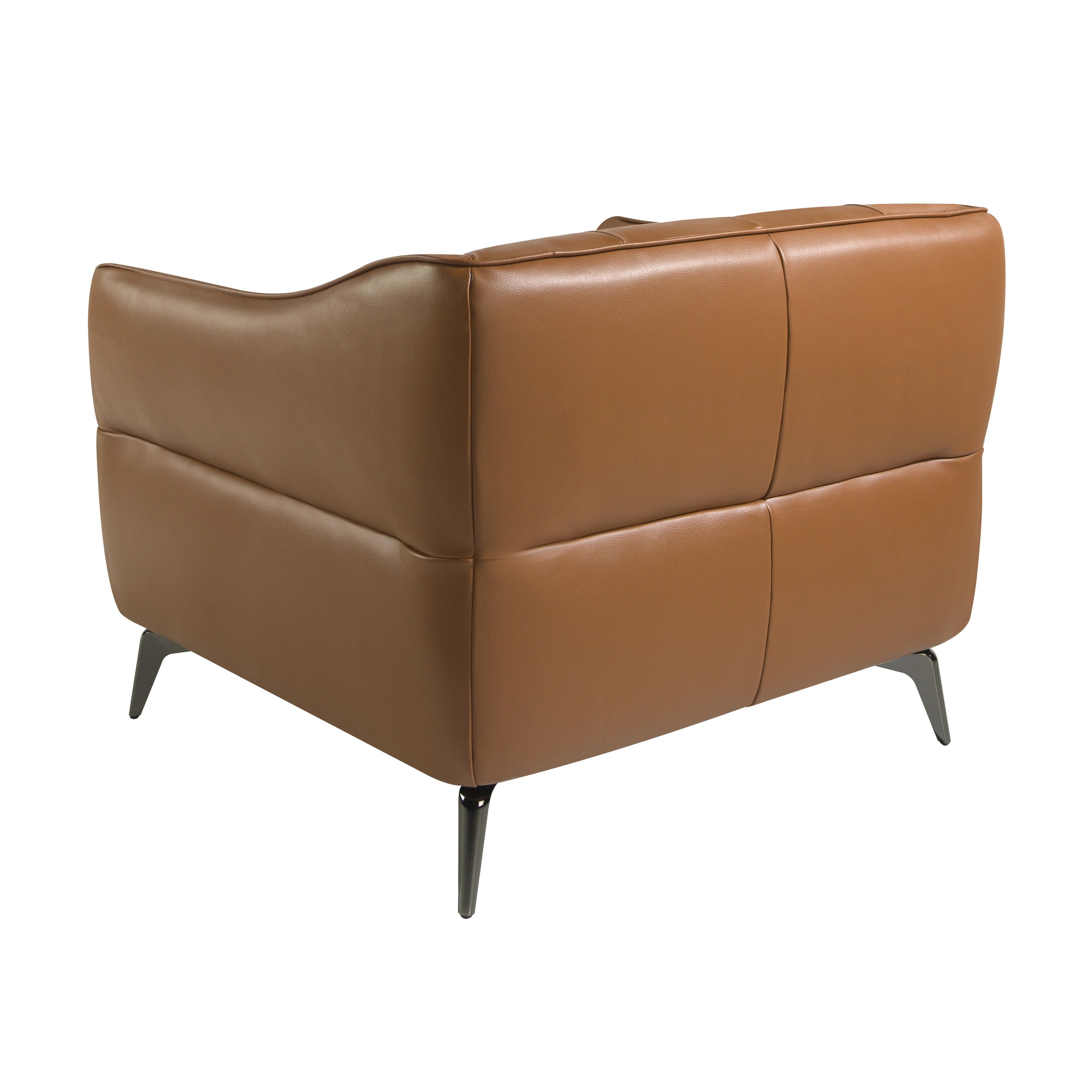 Fauteuil Chester cuir marron earth clay