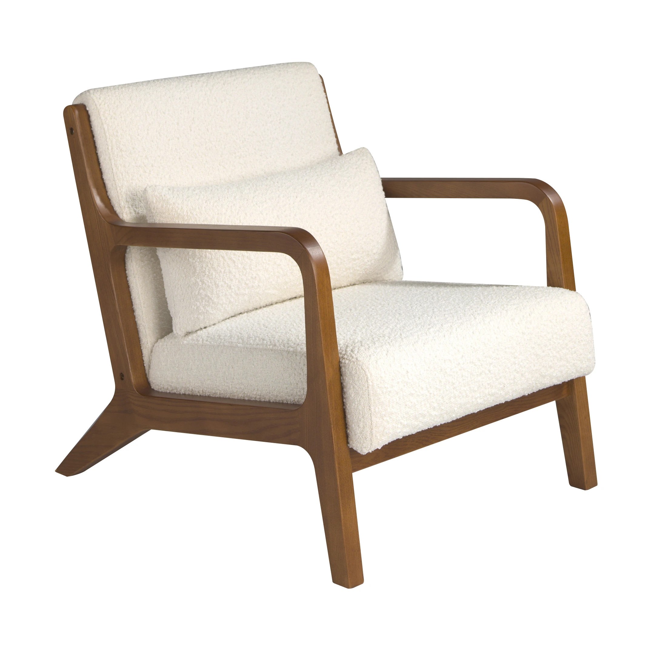 Fauteuil en tissu blanc