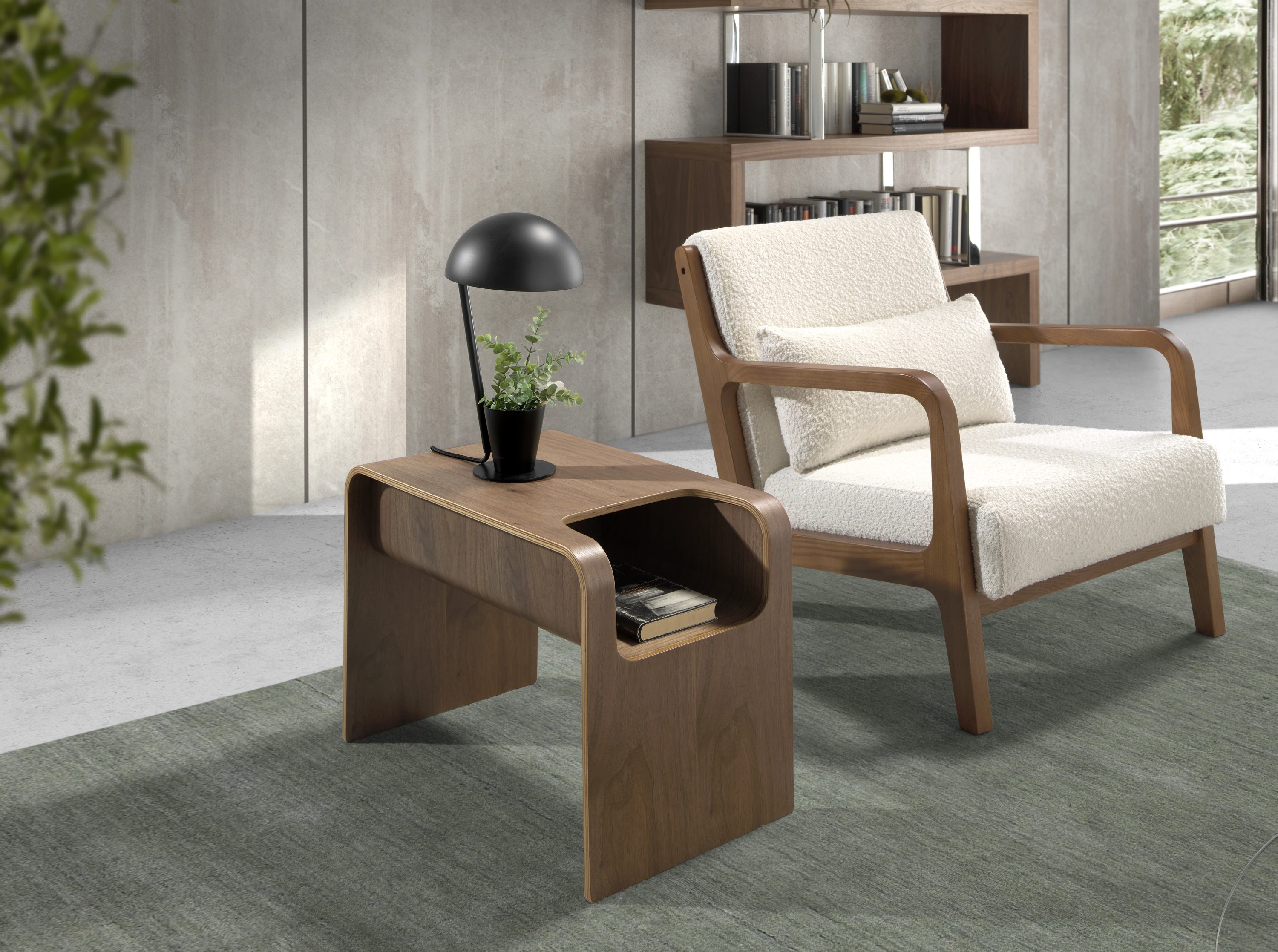 Fauteuil en tissu blanc