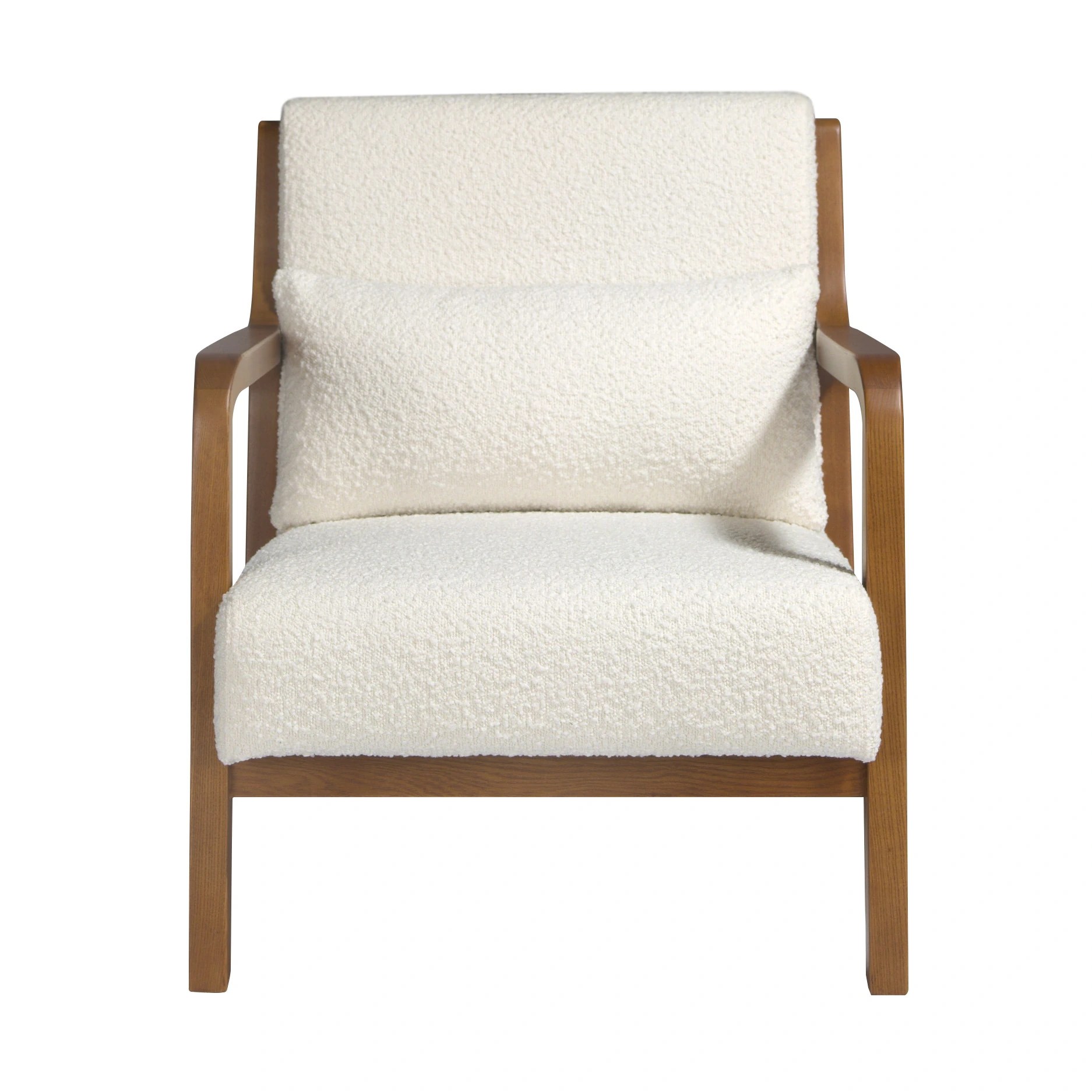 Fauteuil en tissu blanc
