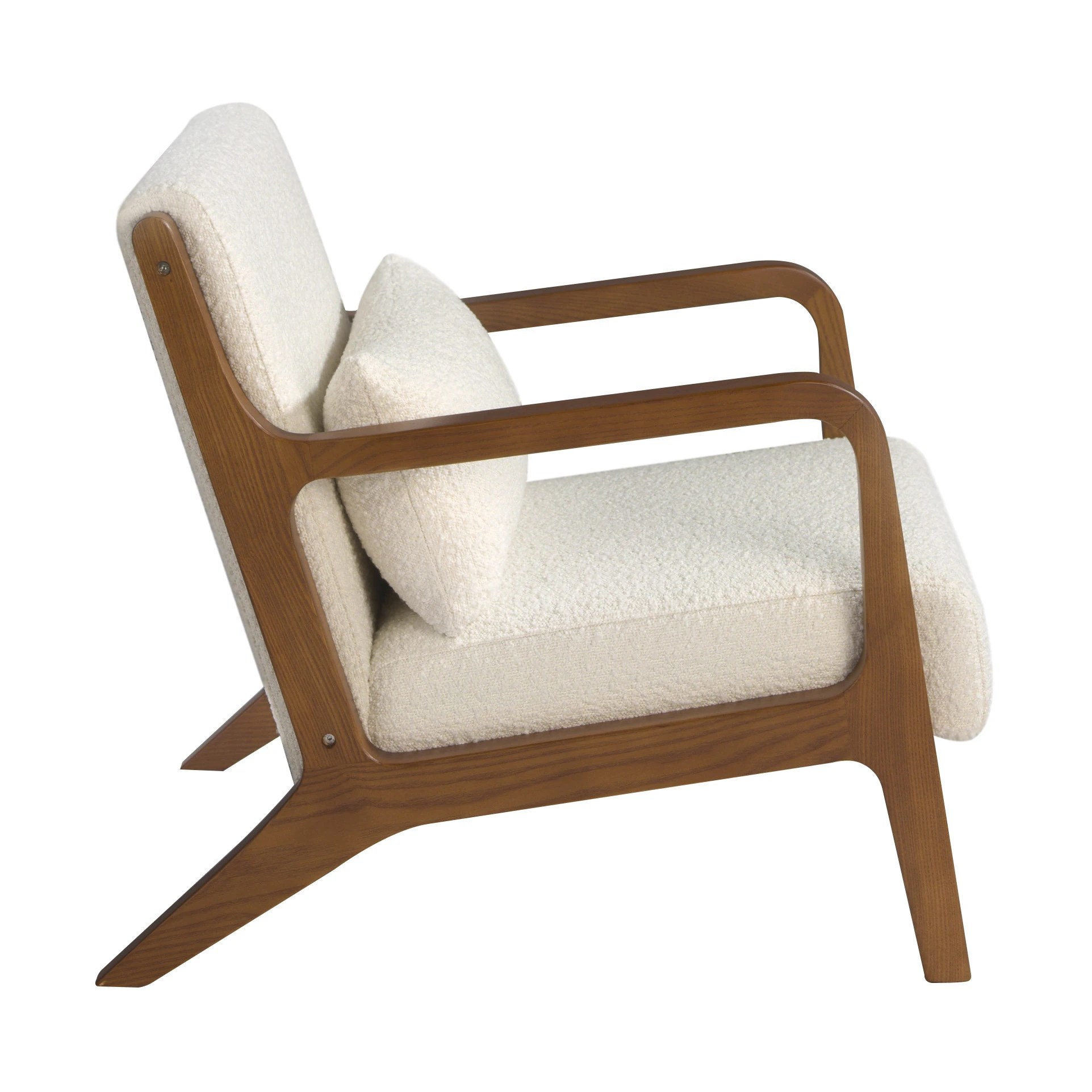 Fauteuil en tissu blanc