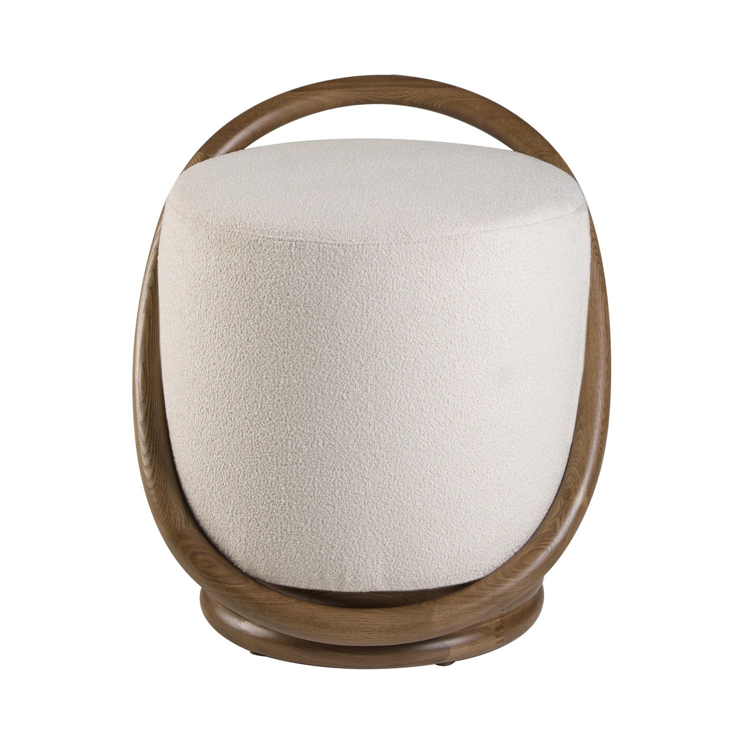 Pouf en tissu blanc