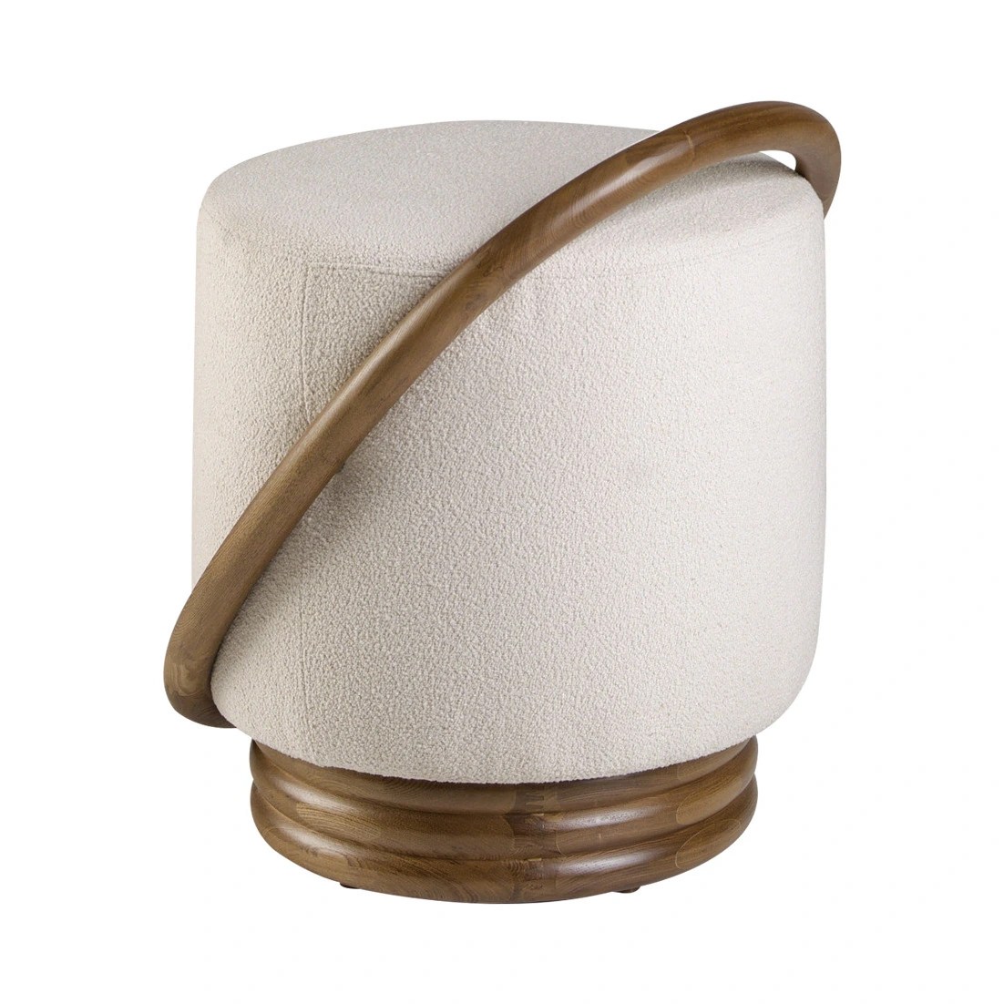 Pouf en tissu blanc