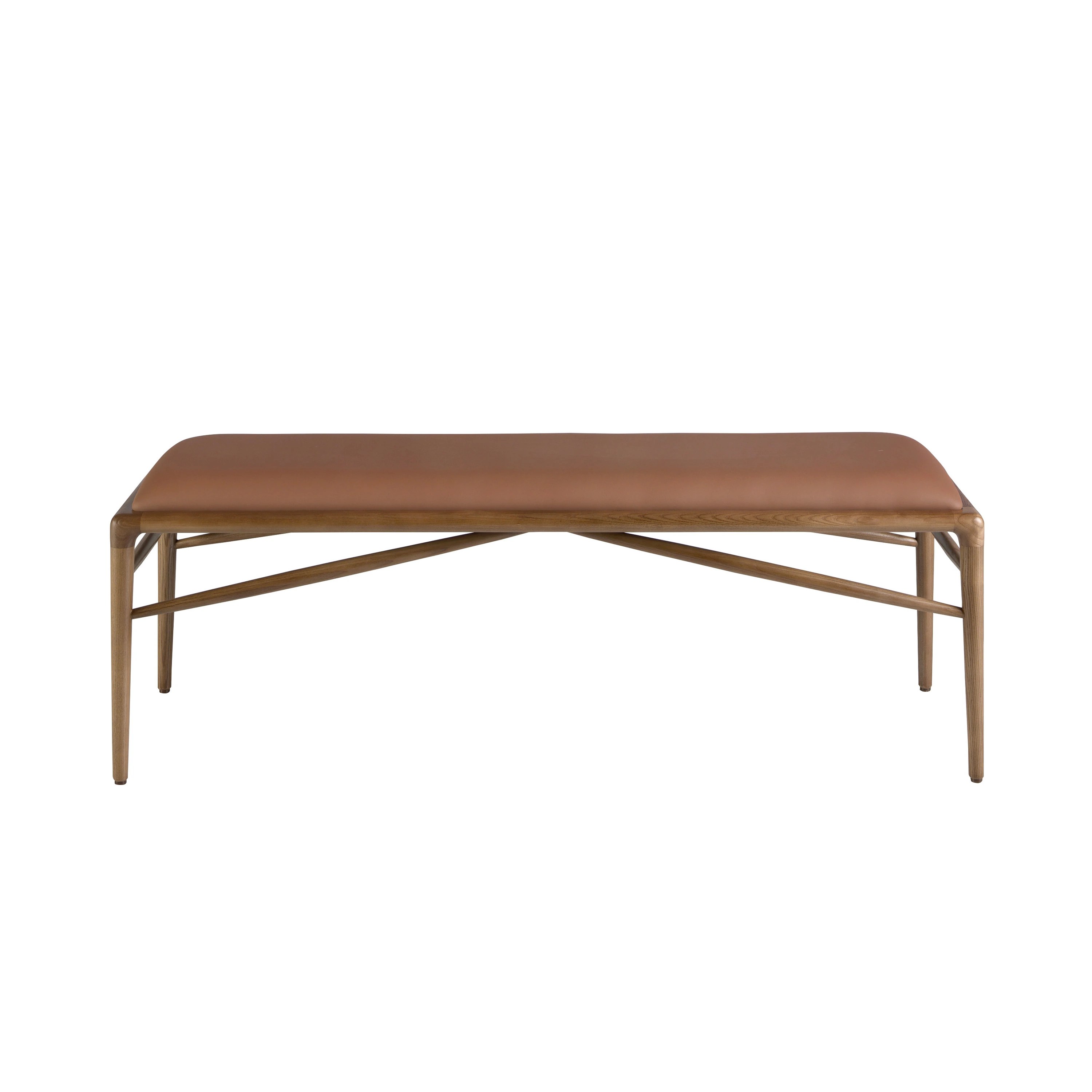 Tabouret en similicuir marron