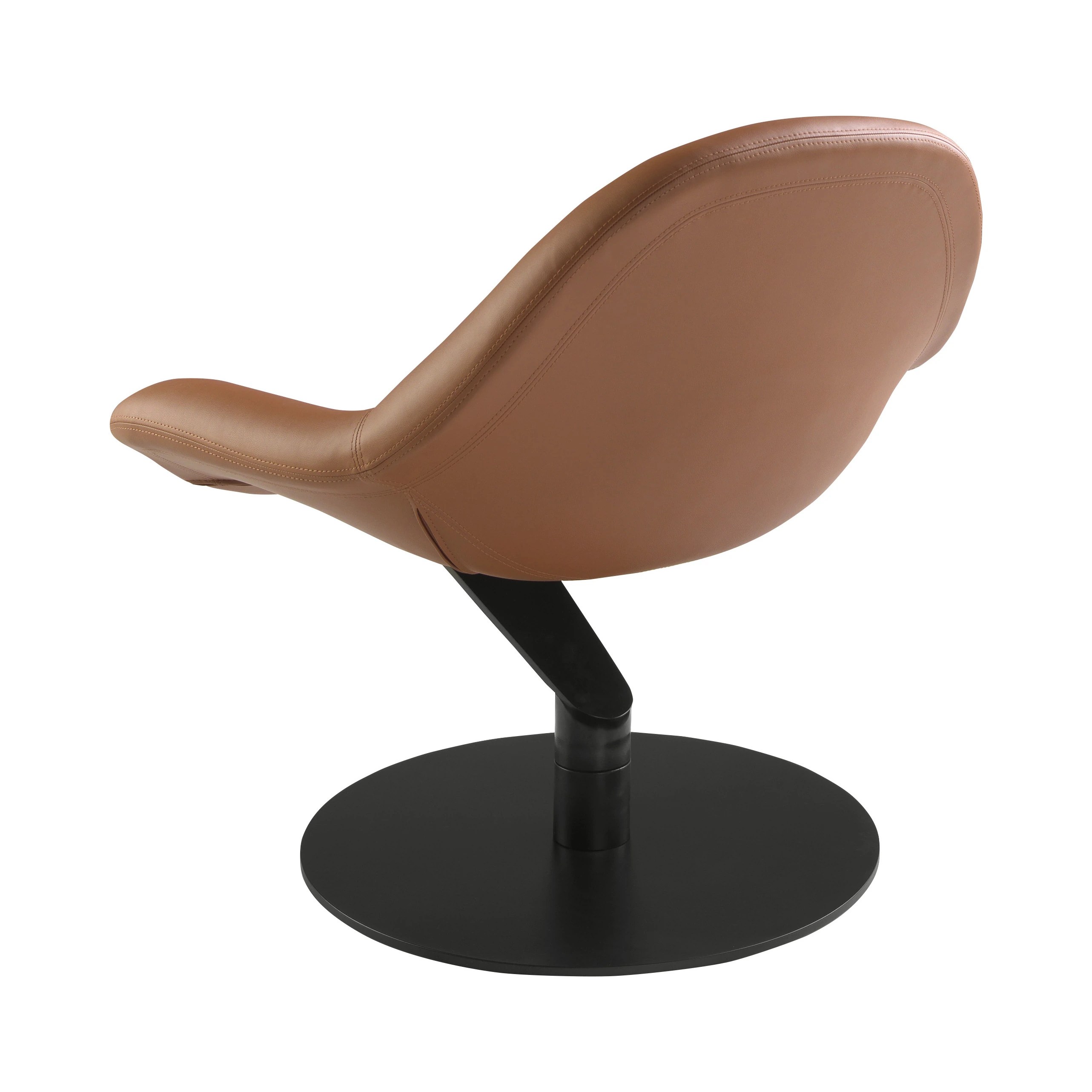 Fauteuil en similicuir marron