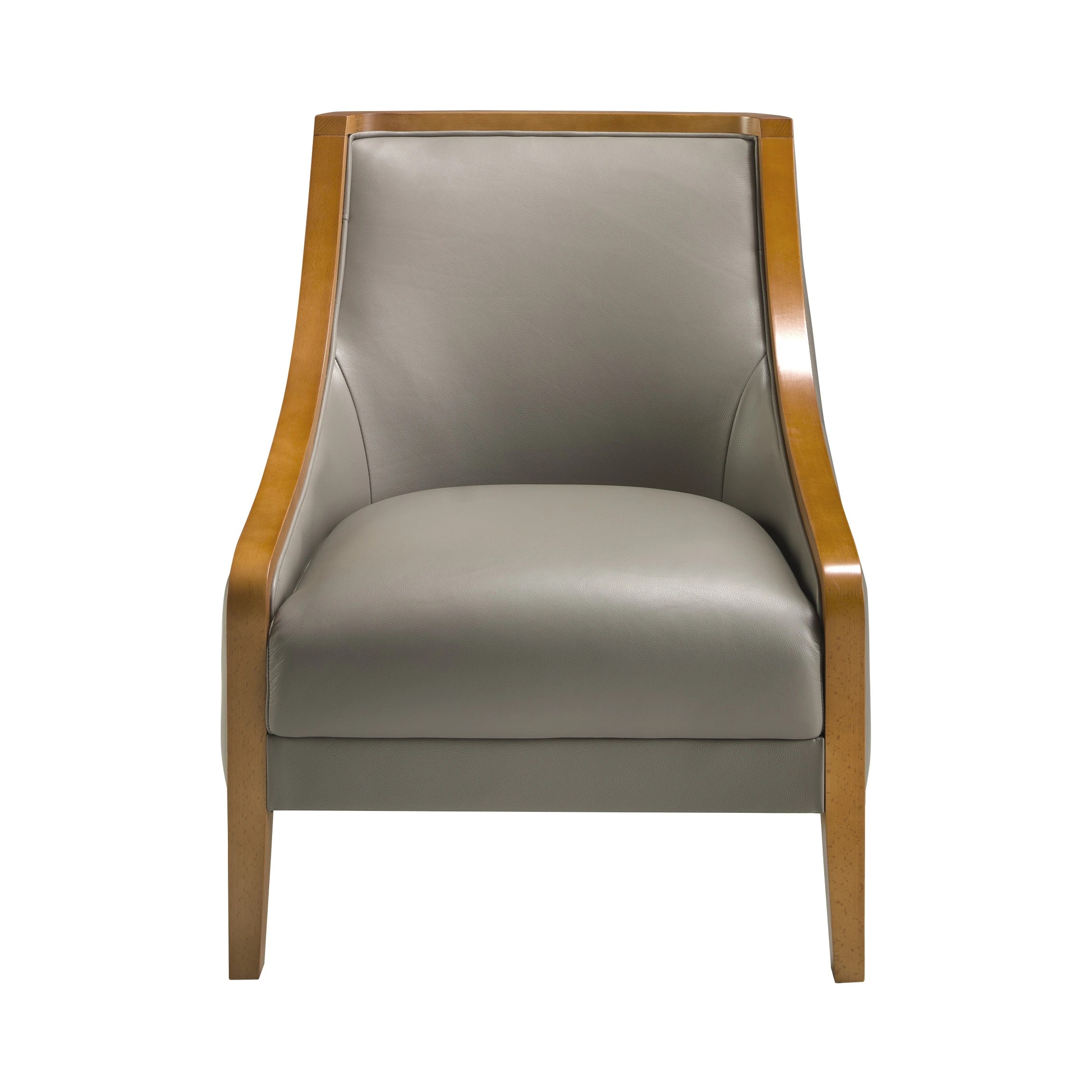 Fauteuil en cuir gris