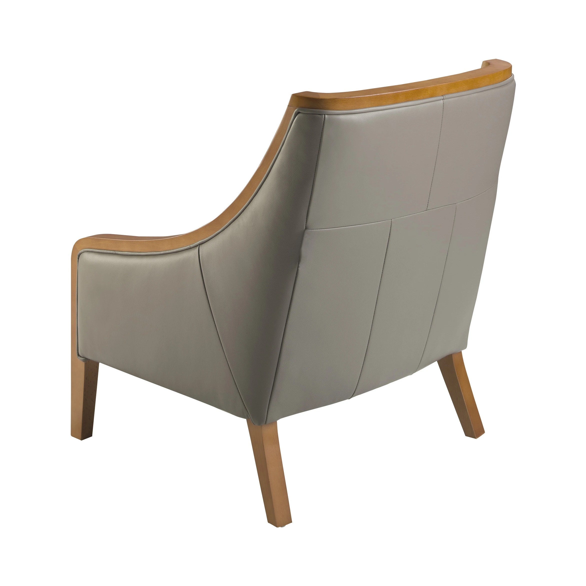 Fauteuil en cuir gris
