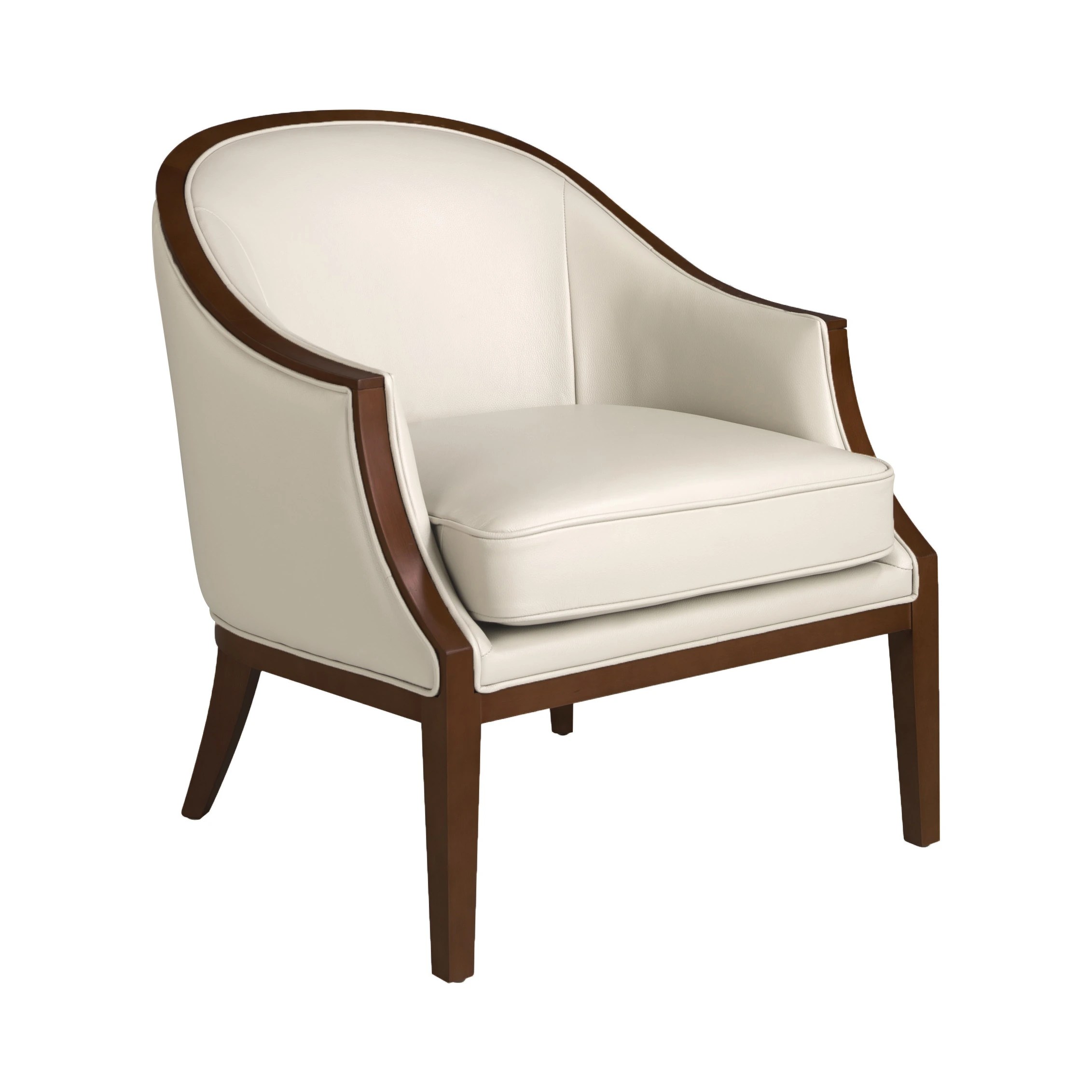Fauteuil en cuir sable