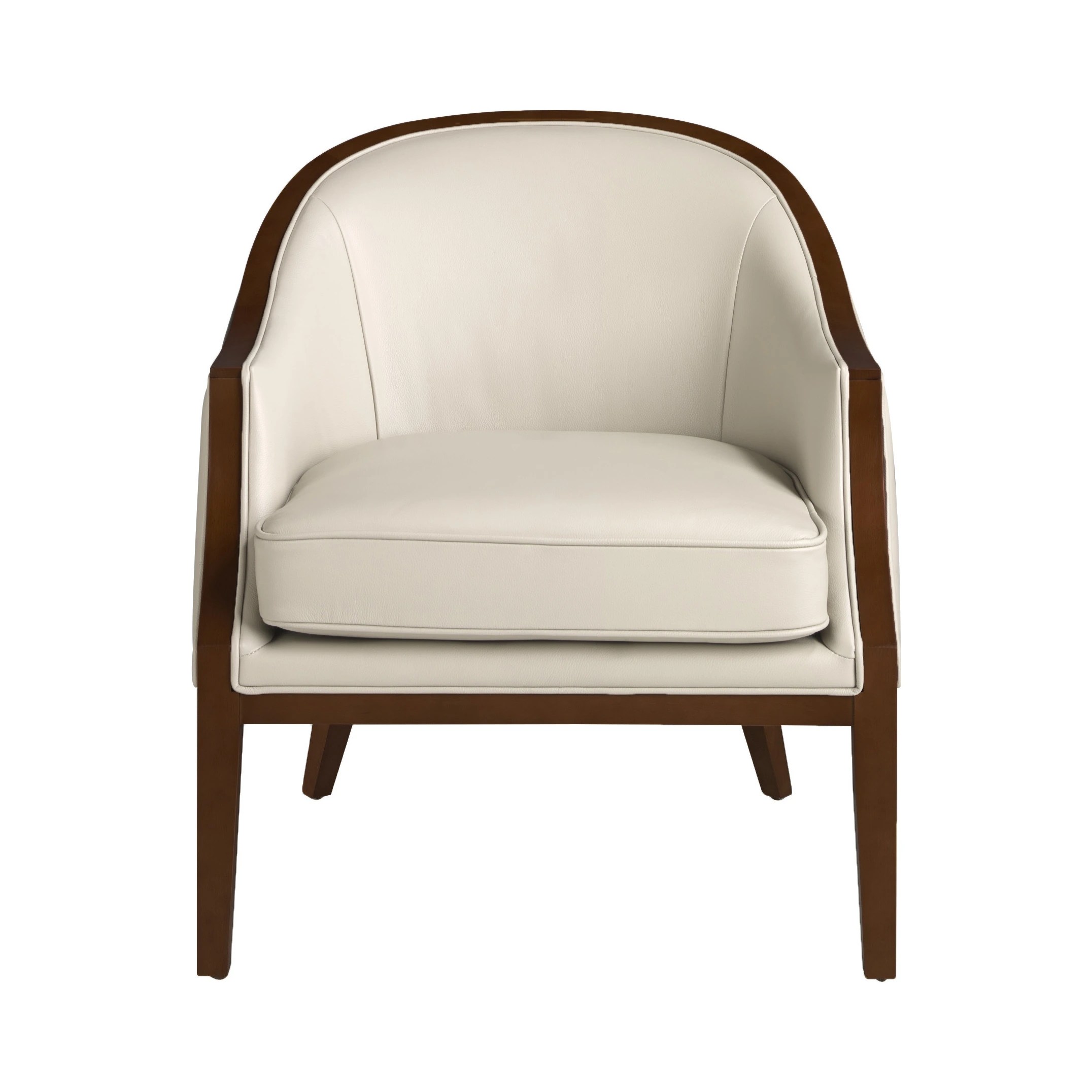 Fauteuil en cuir sable