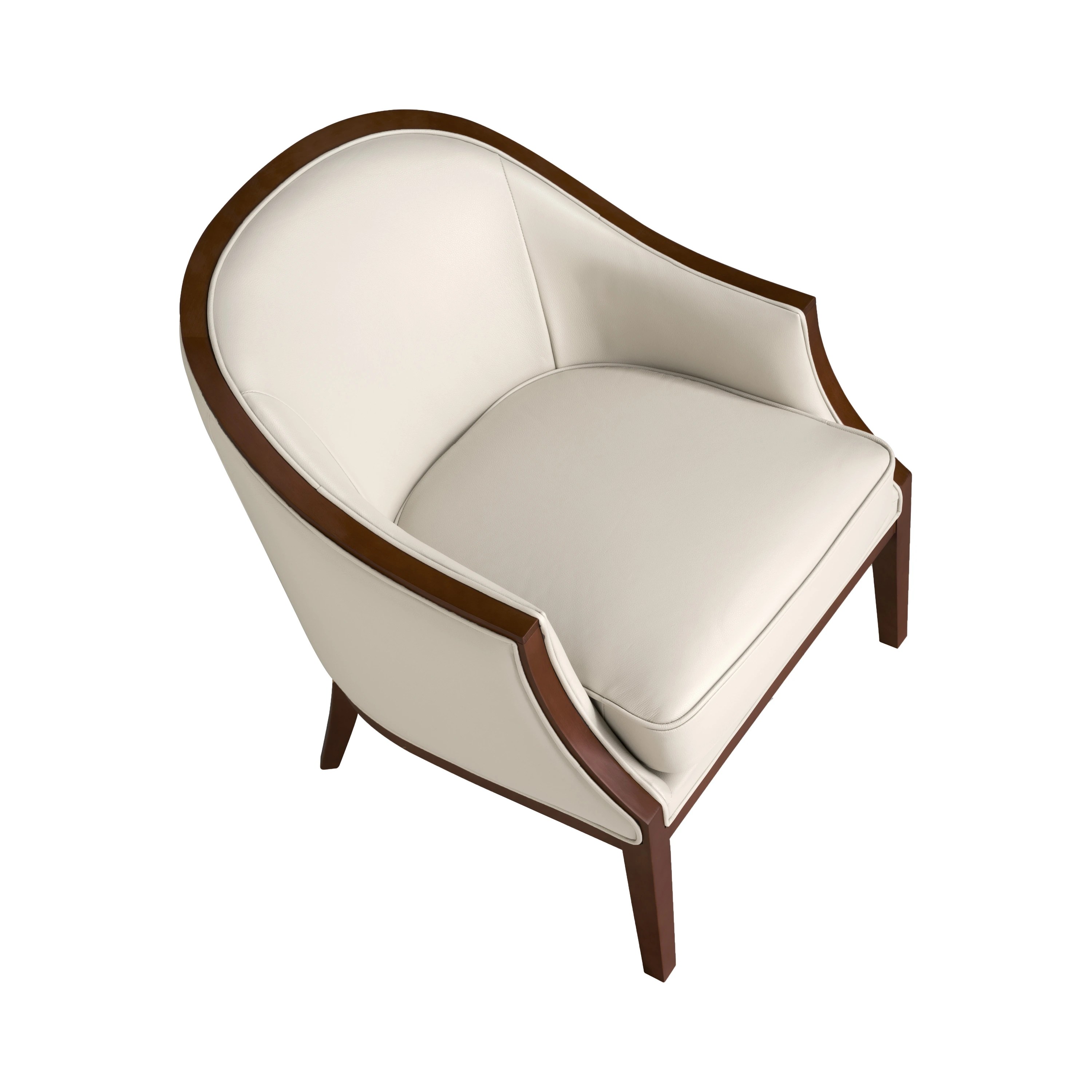 Fauteuil en cuir sable