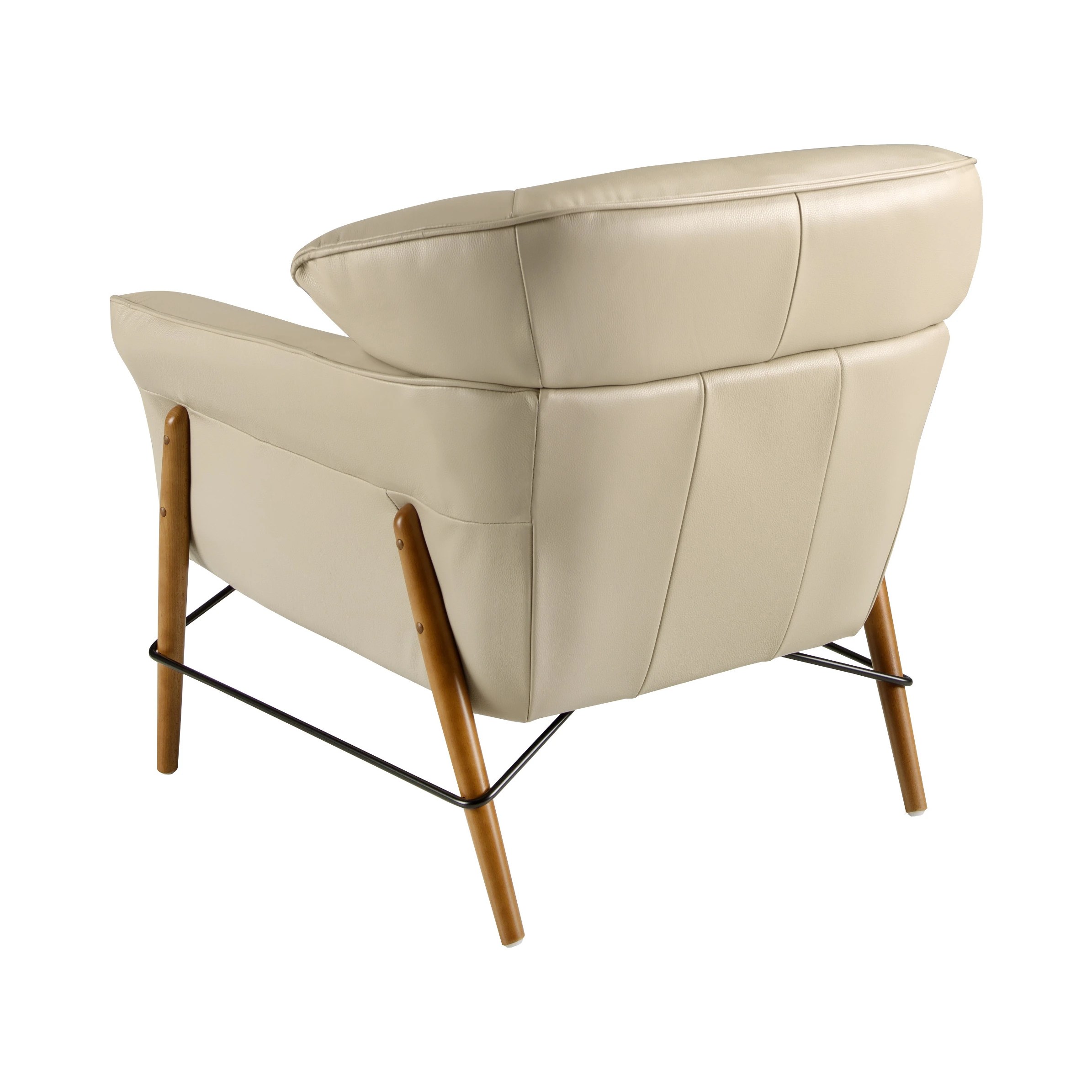 Fauteuil en cuir sable