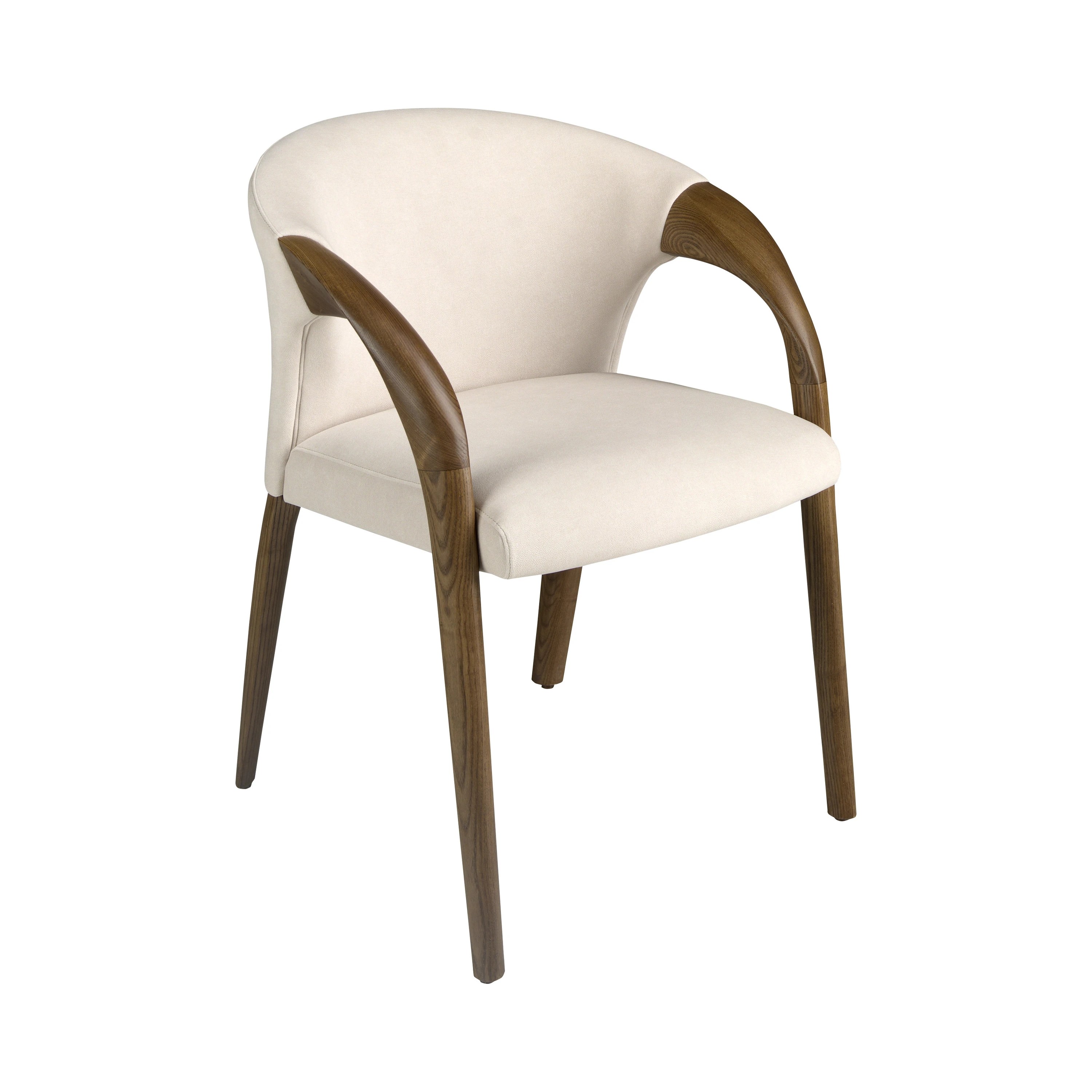 Chaise en velours crème