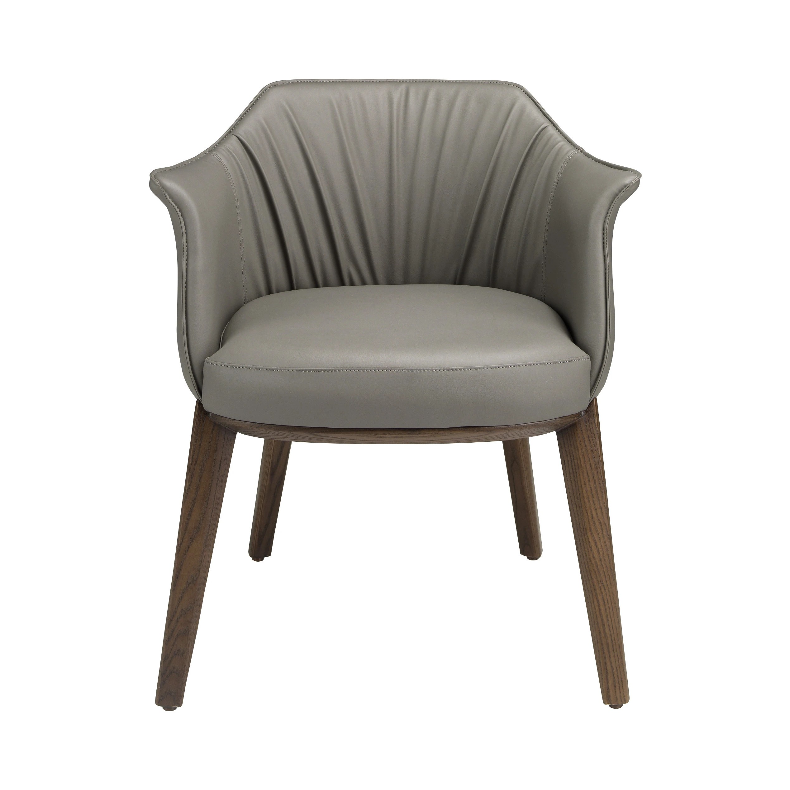 Chaise en simili-cuir grise