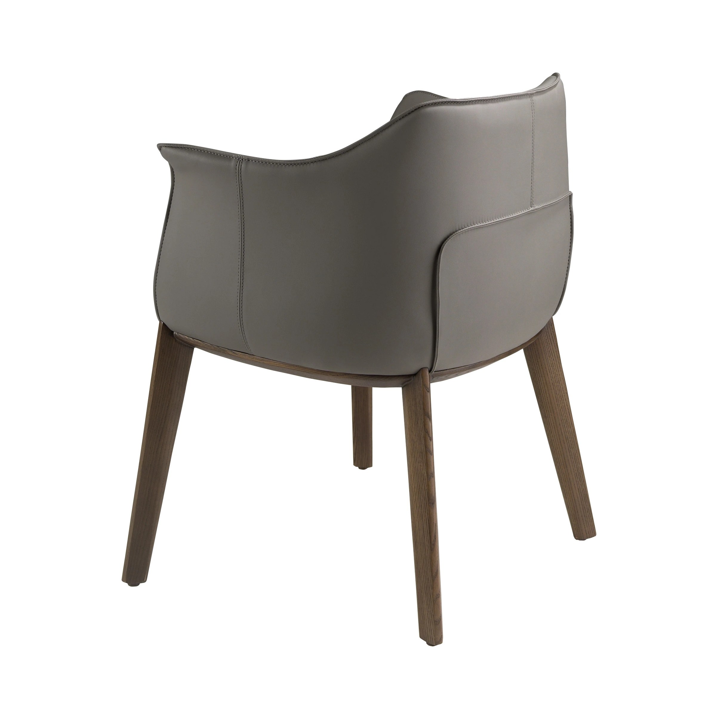 Chaise en simili-cuir grise