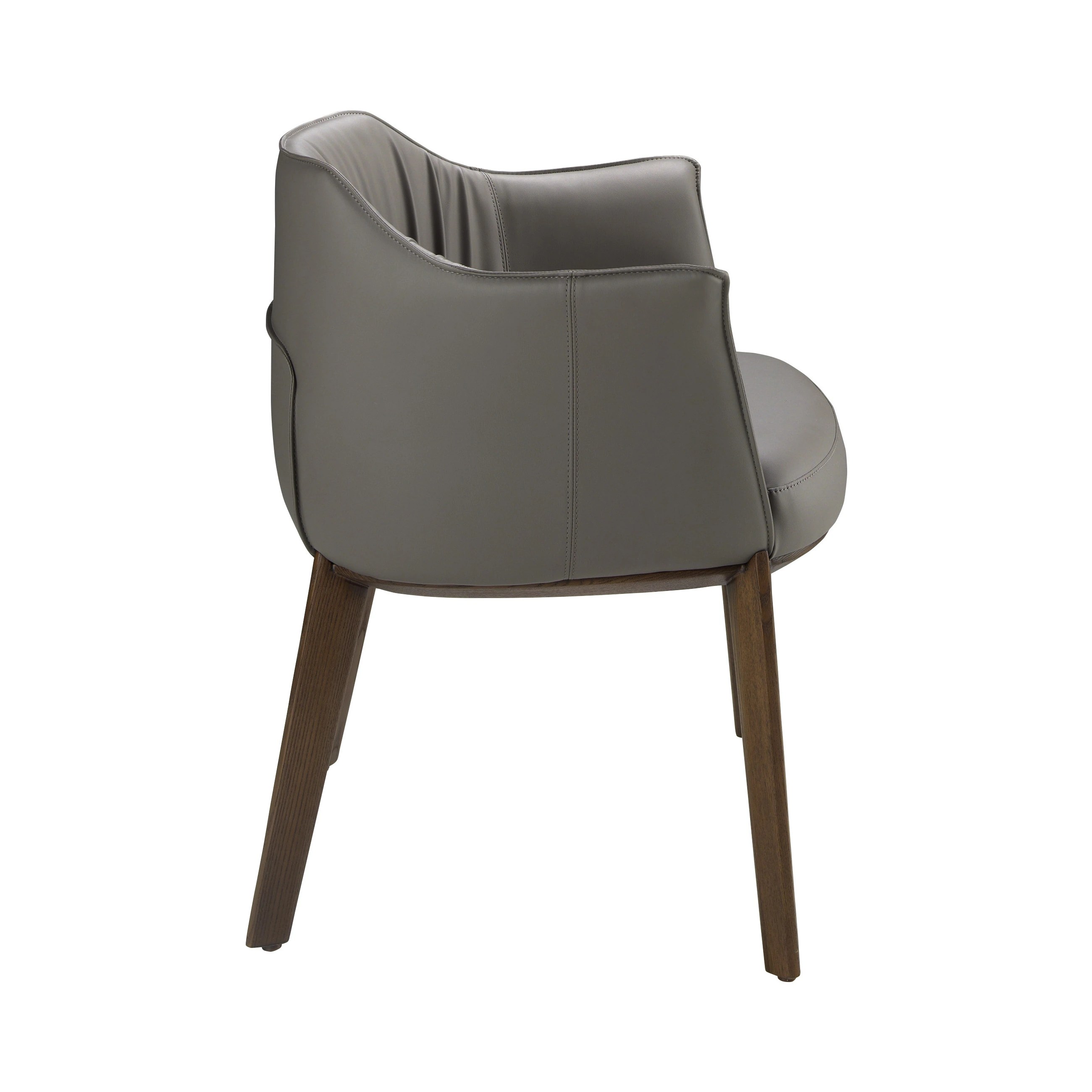 Chaise en simili-cuir grise