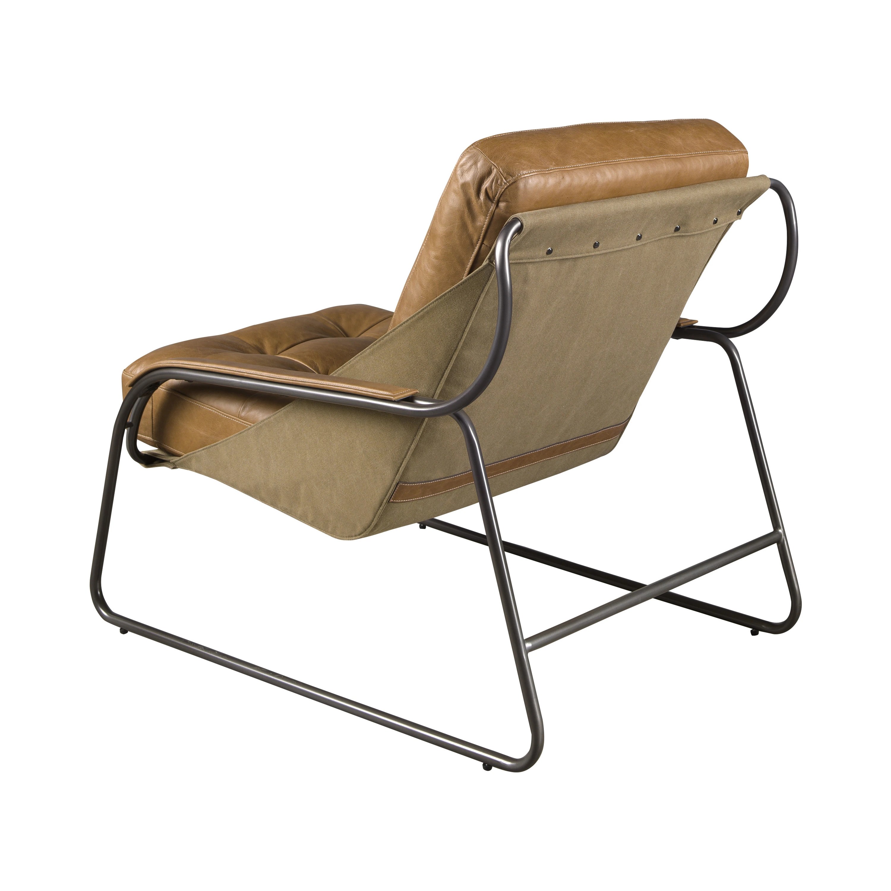Fauteuil en cuir marron