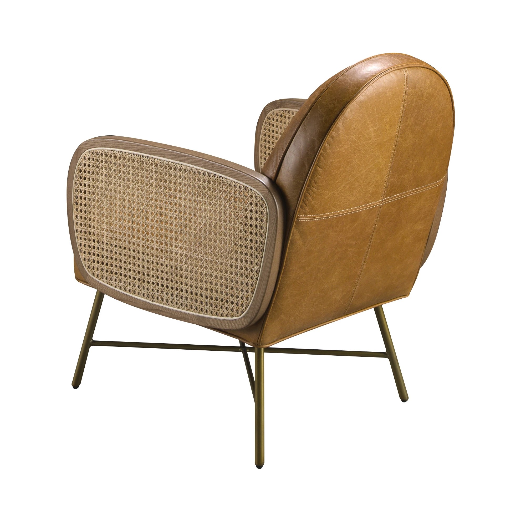 Fauteuil en cuir marron