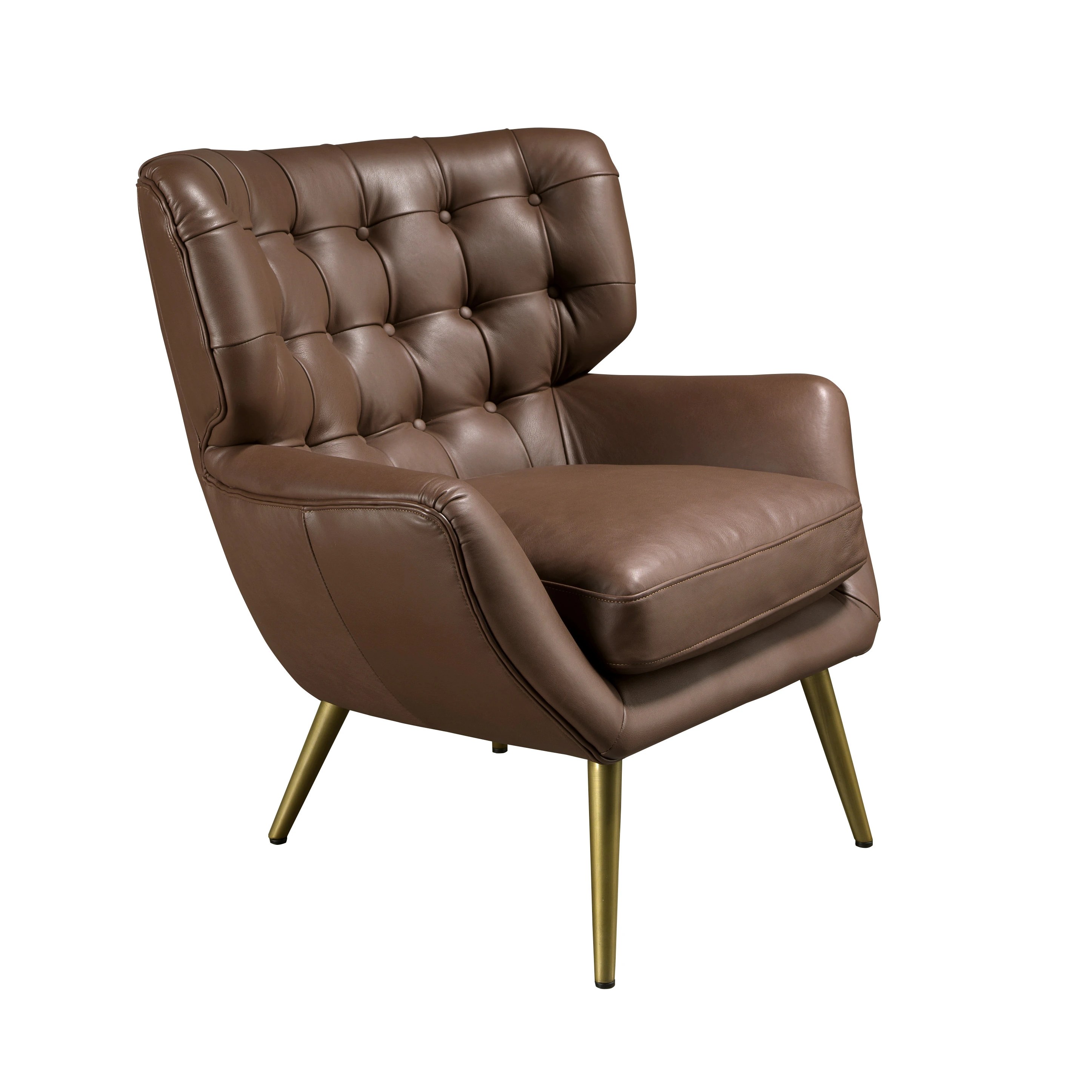 Fauteuil Chester cuir marron foncé