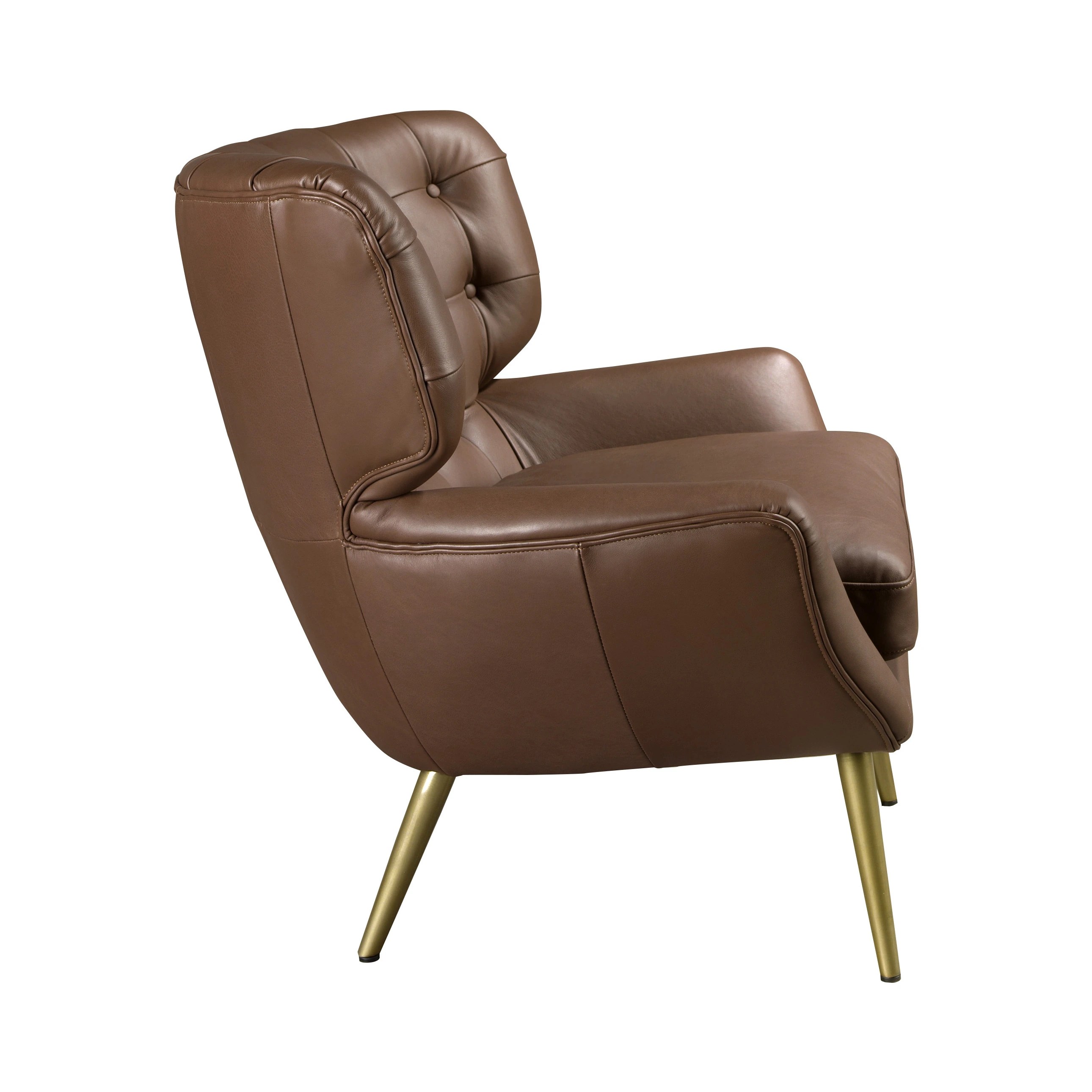 Fauteuil Chester cuir marron foncé