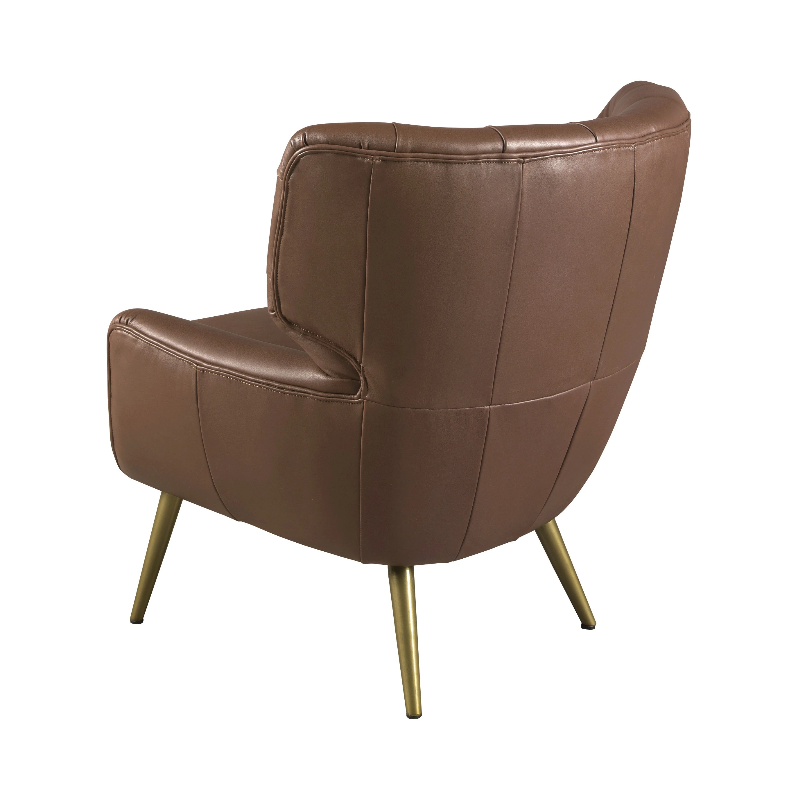Fauteuil Chester cuir marron foncé