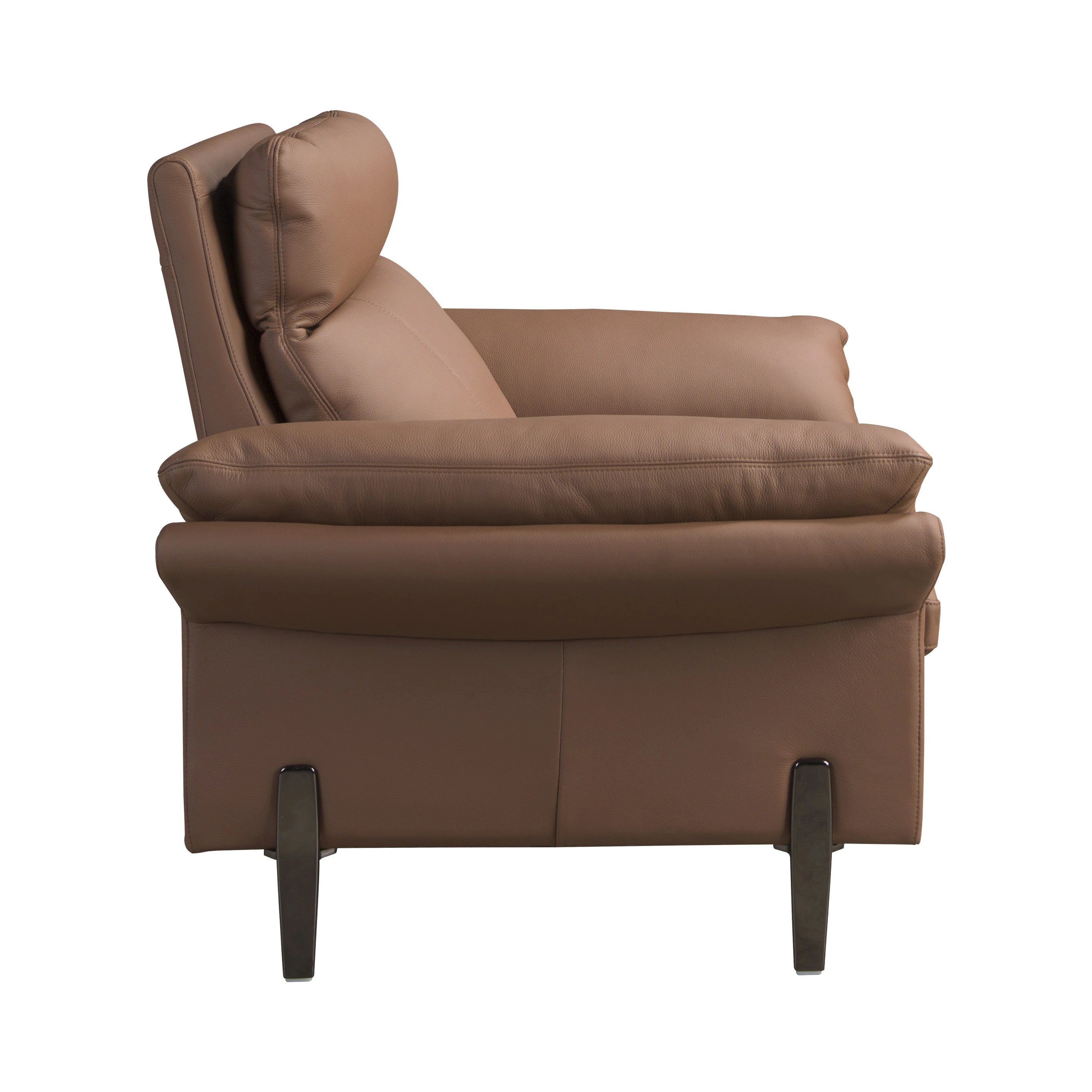 Fauteuil en cuir marron