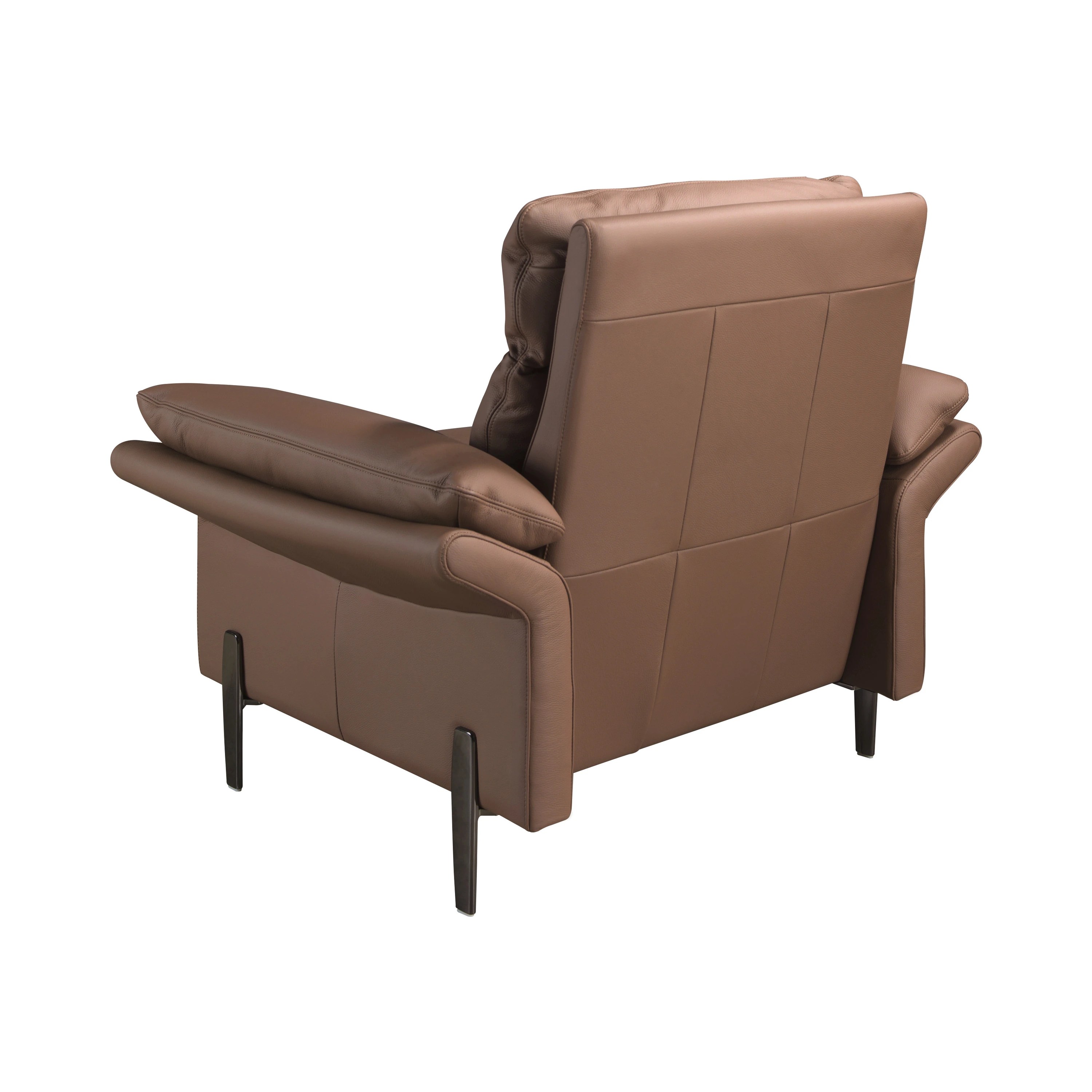 Fauteuil en cuir marron