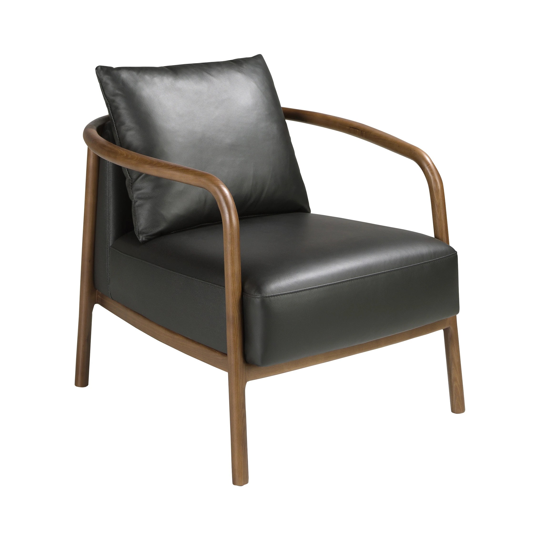 Fauteuil en cuir noir
