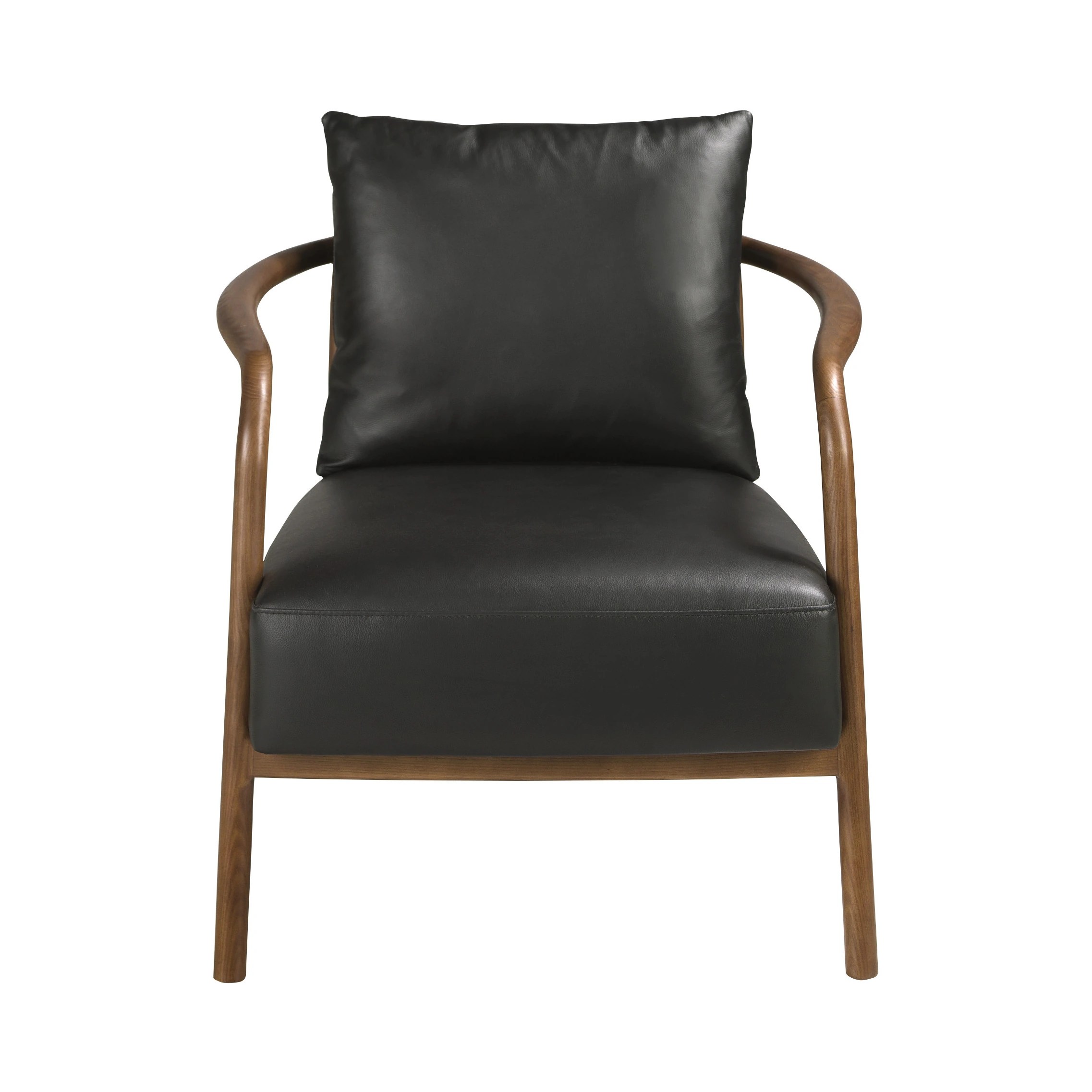 Fauteuil en cuir noir