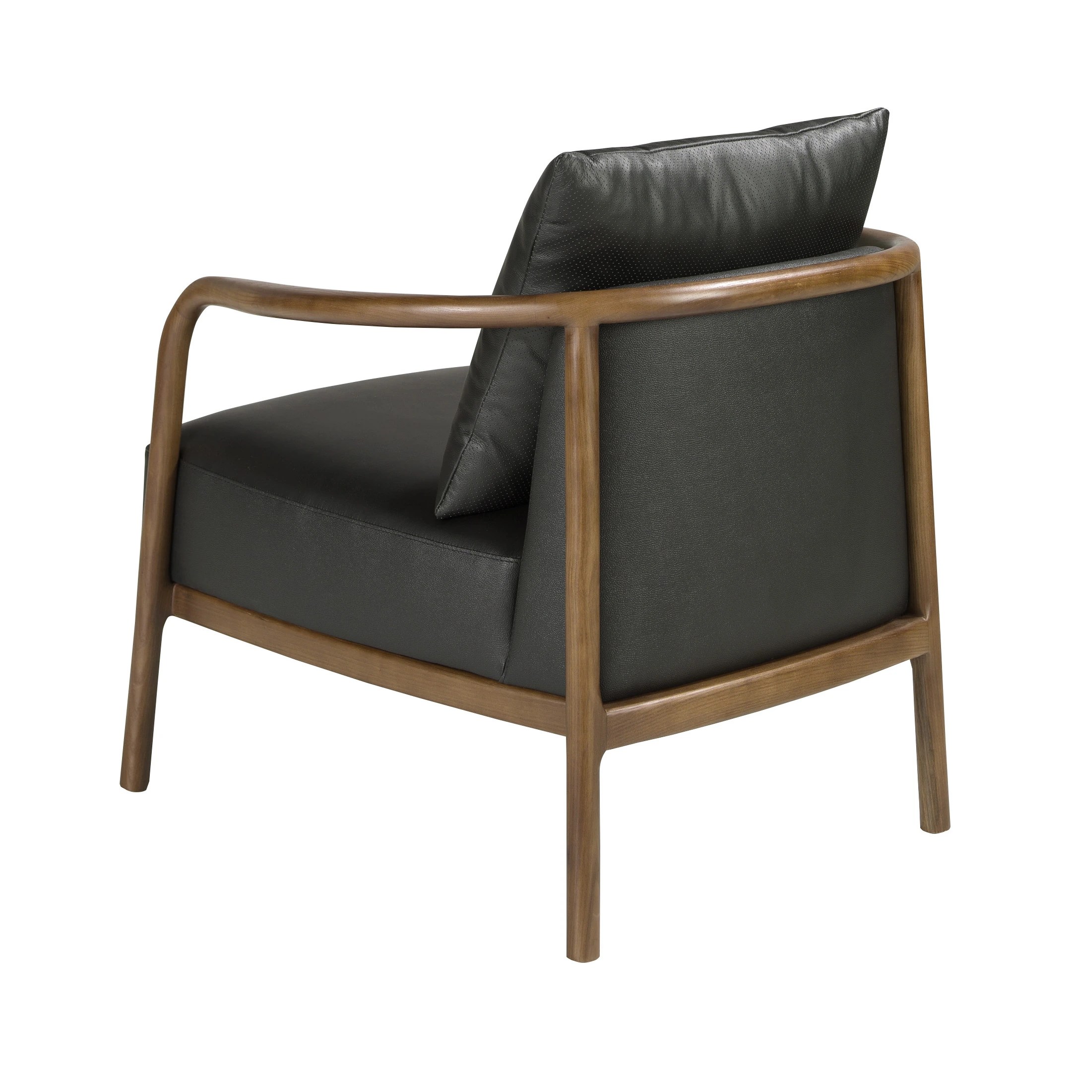 Fauteuil en cuir noir