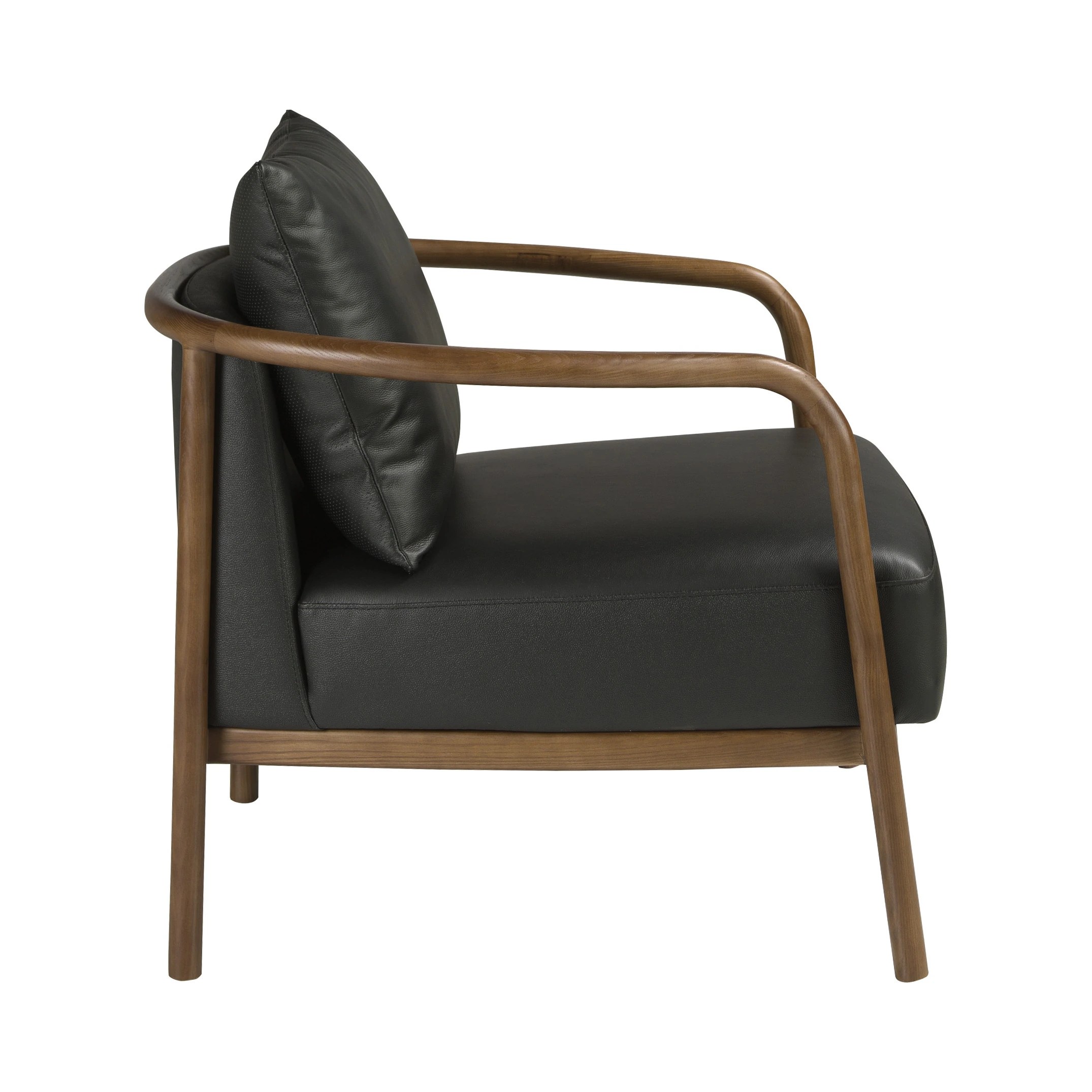 Fauteuil en cuir noir