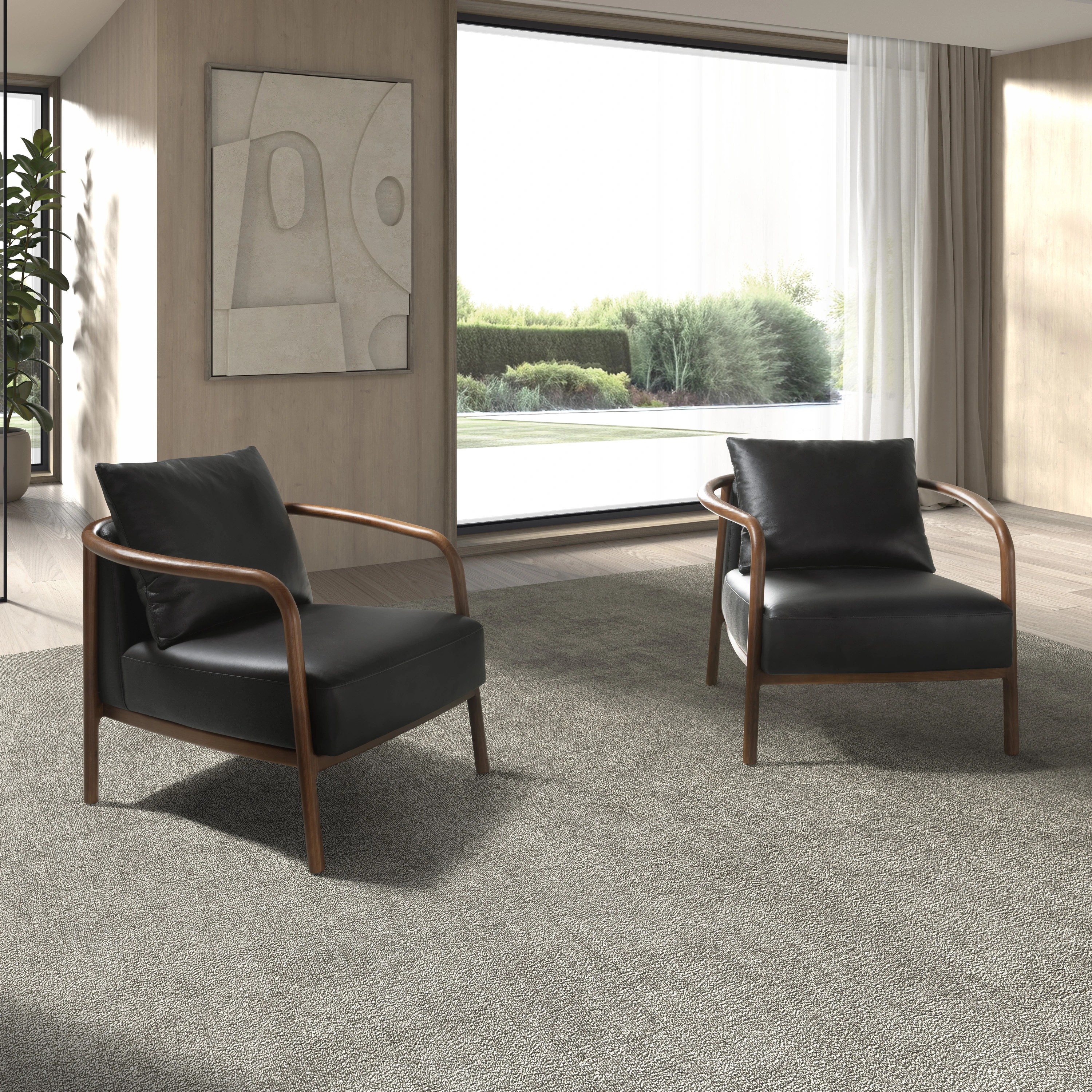 Fauteuil en cuir noir