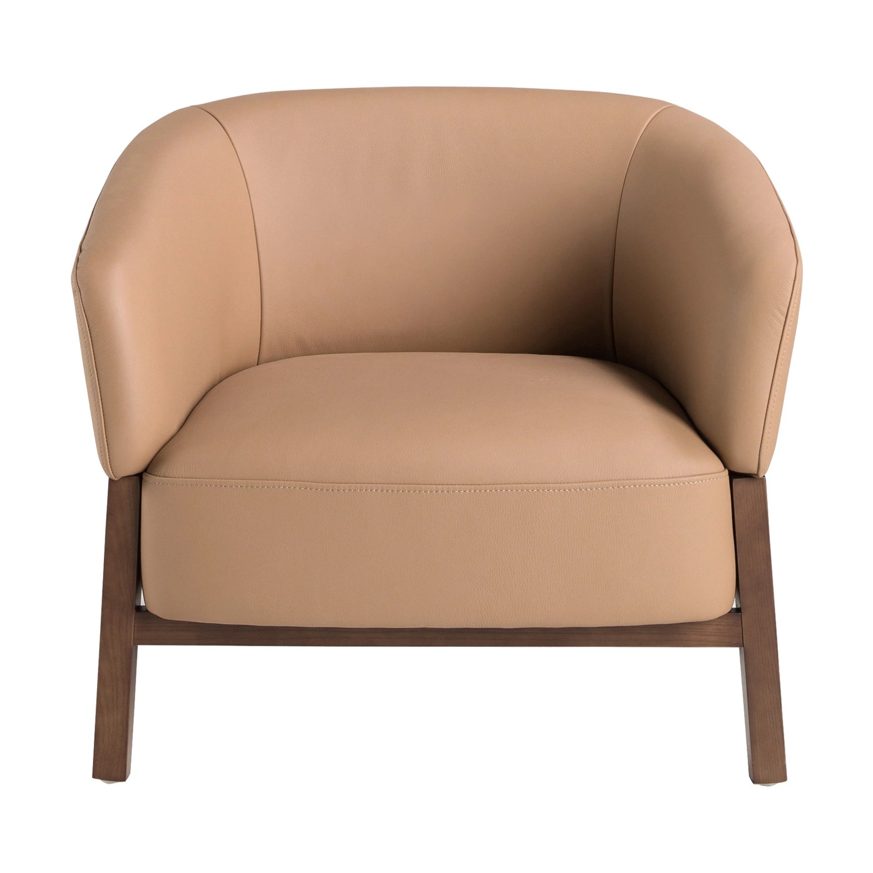 Fauteuil en cuir marron