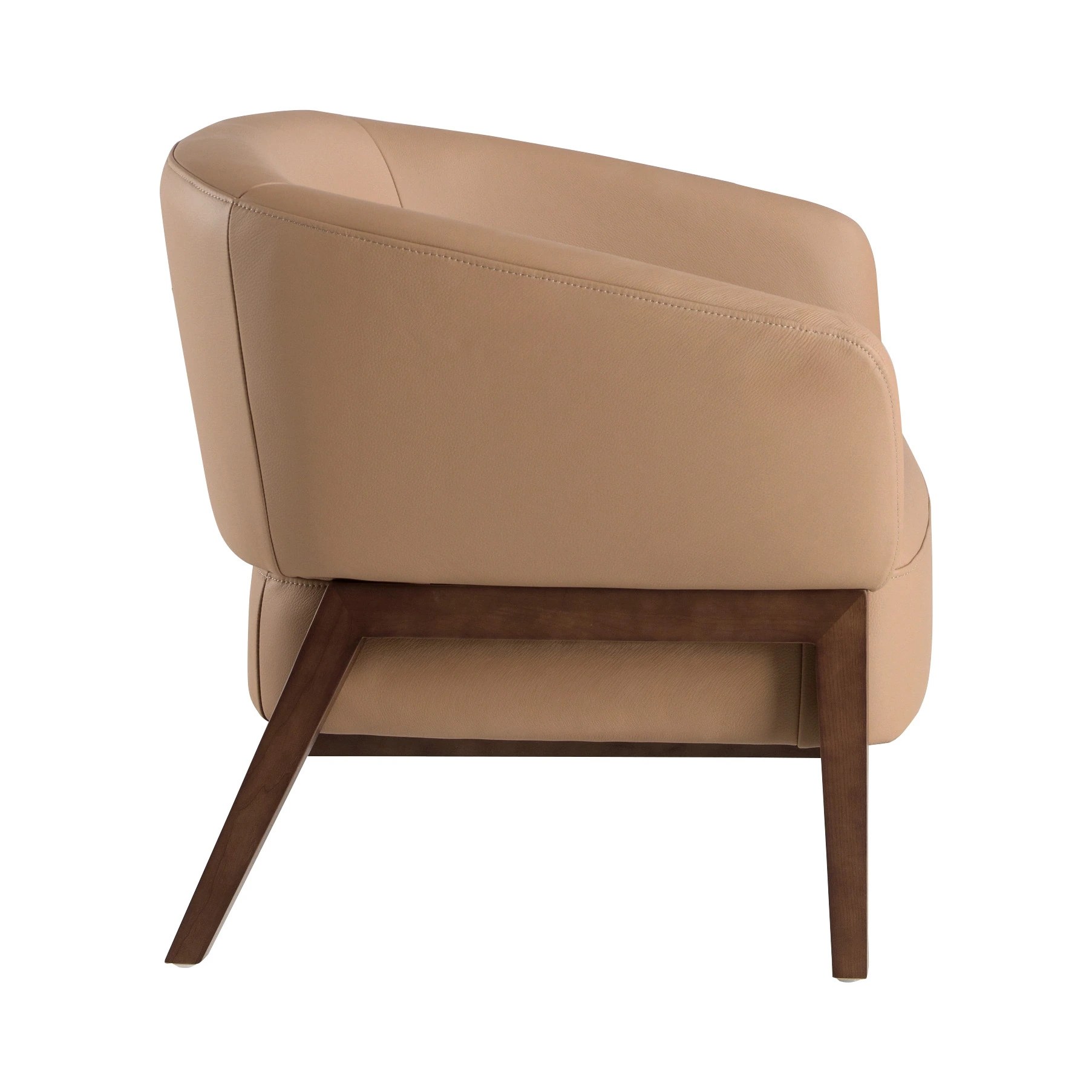 Fauteuil en cuir marron