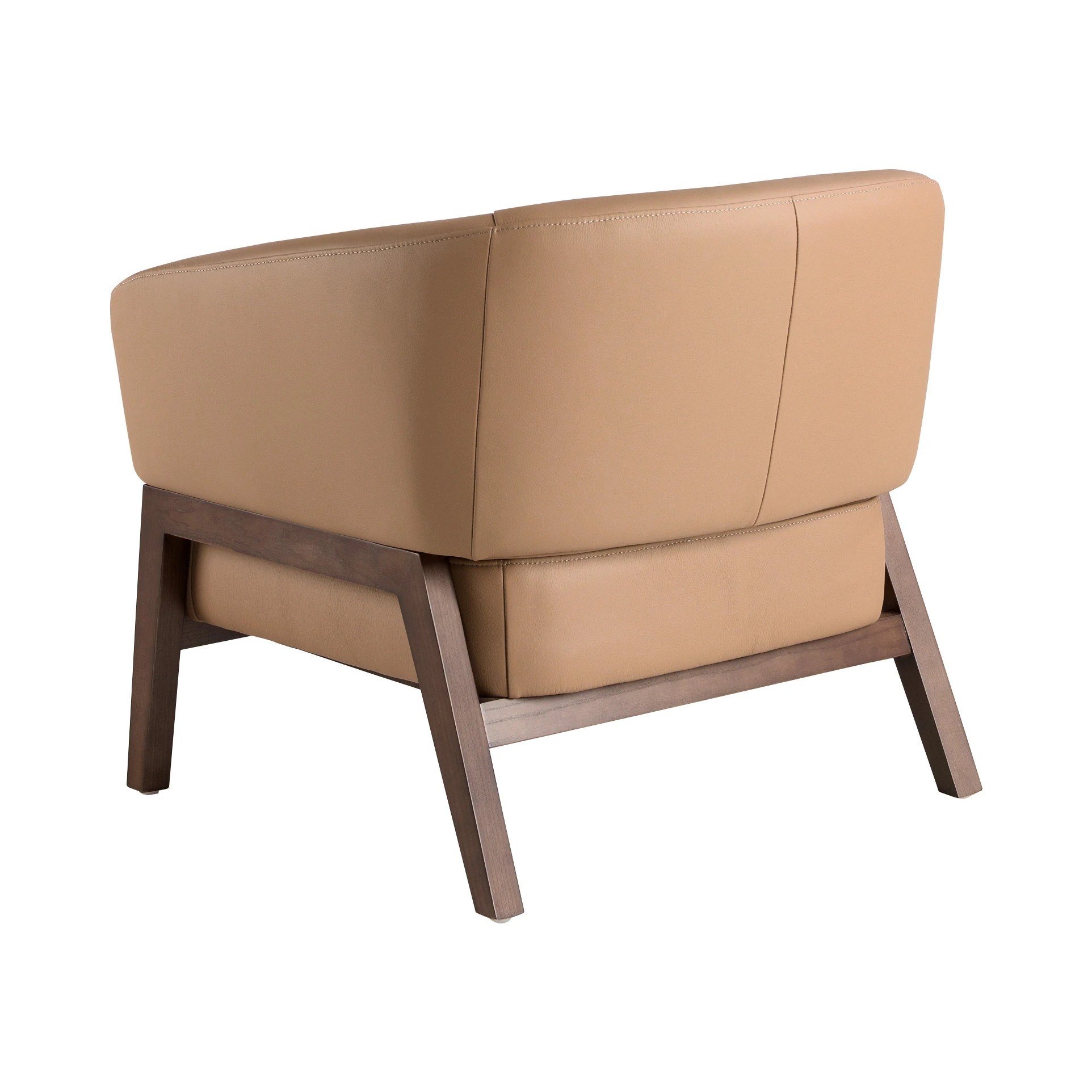 Fauteuil en cuir marron