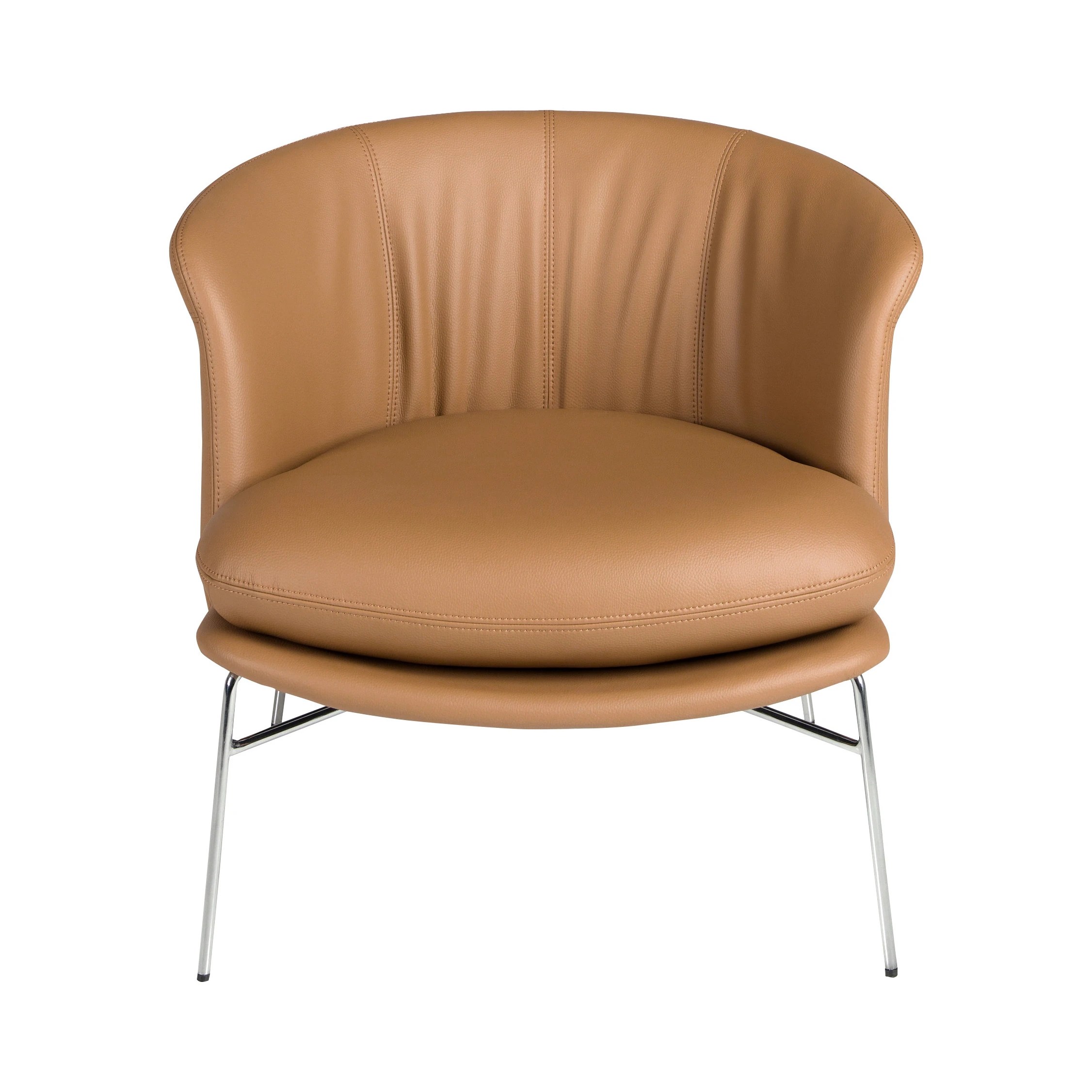Fauteuil en similicuir marron