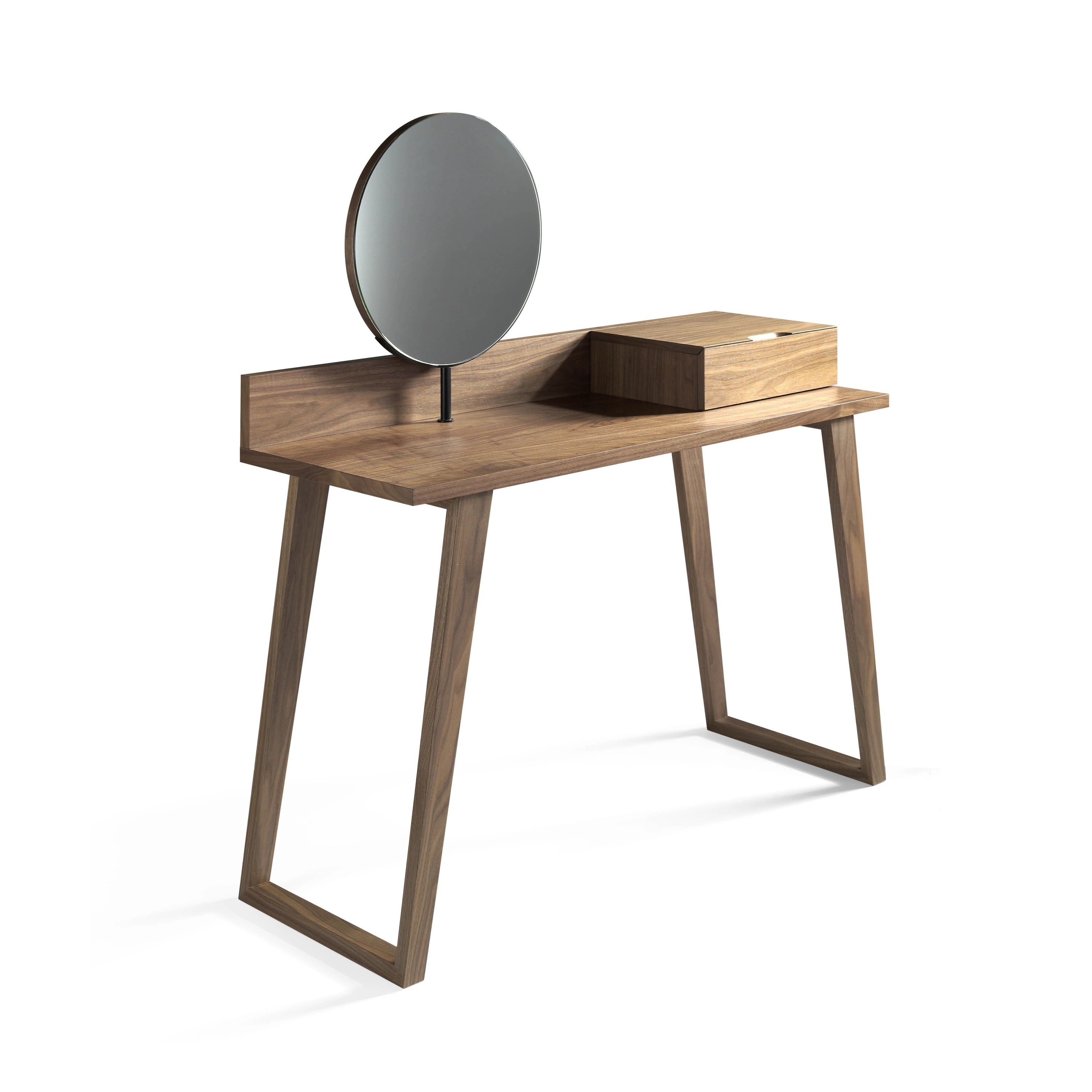 Coiffeuse en noyer avec miroir