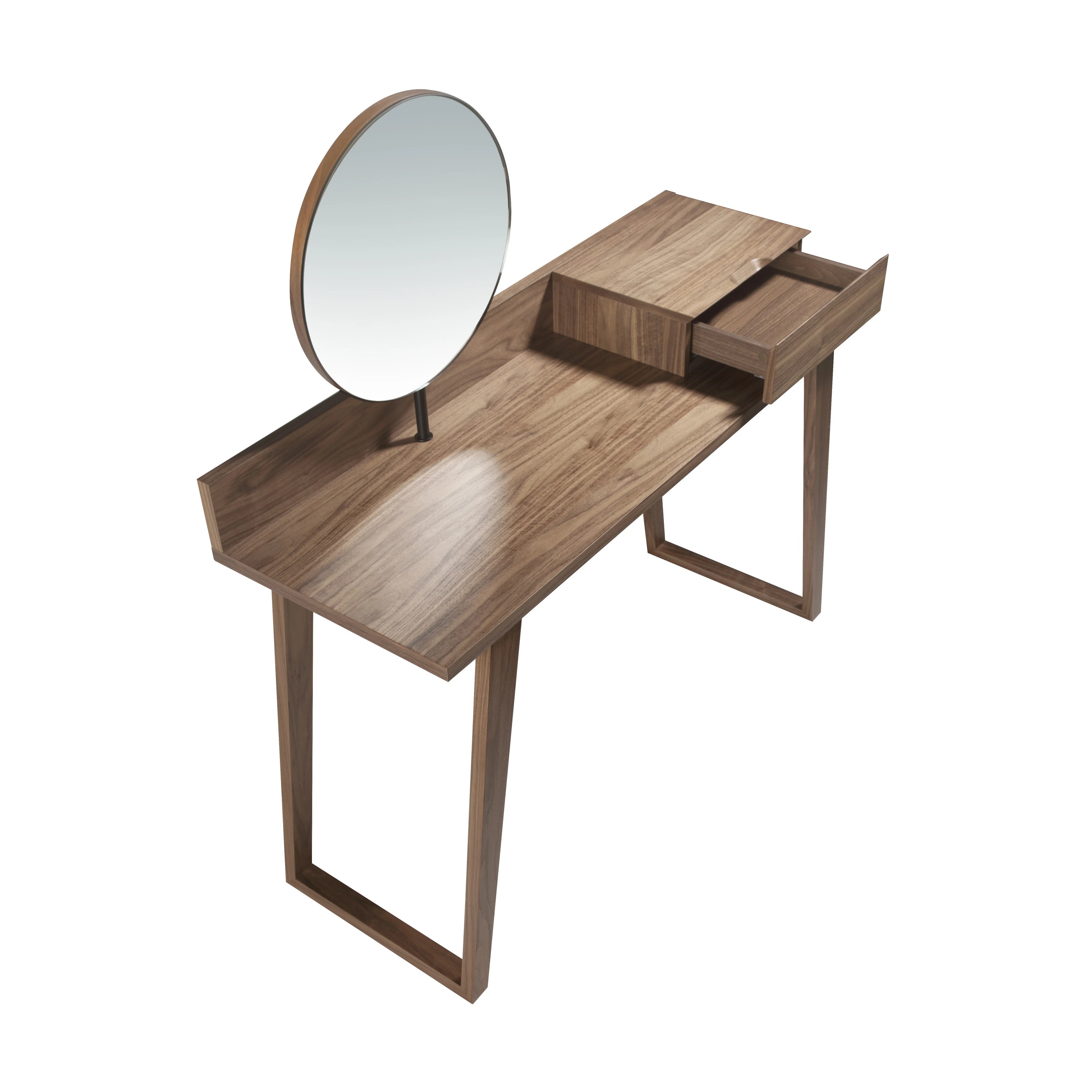 Coiffeuse en noyer avec miroir