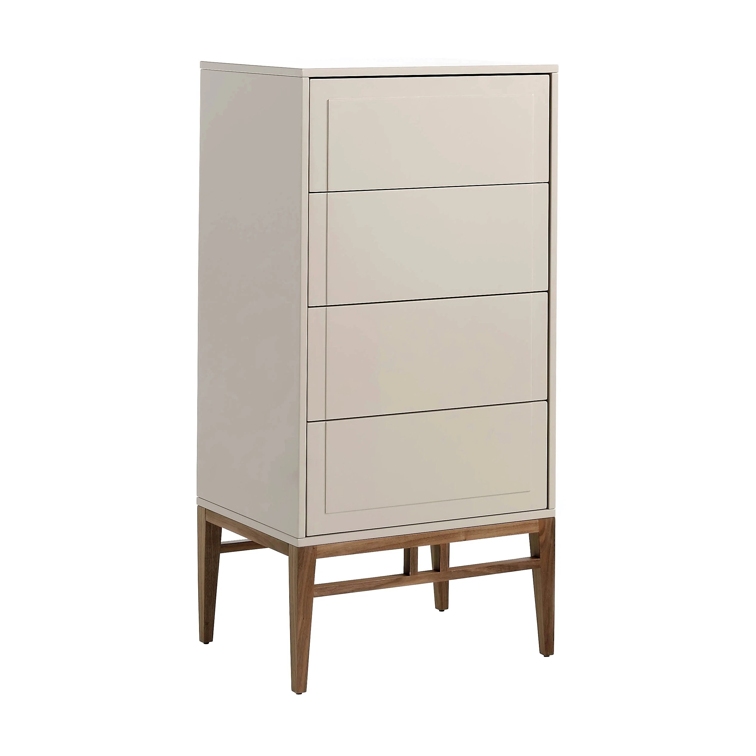 Chiffonnier beige et noyer