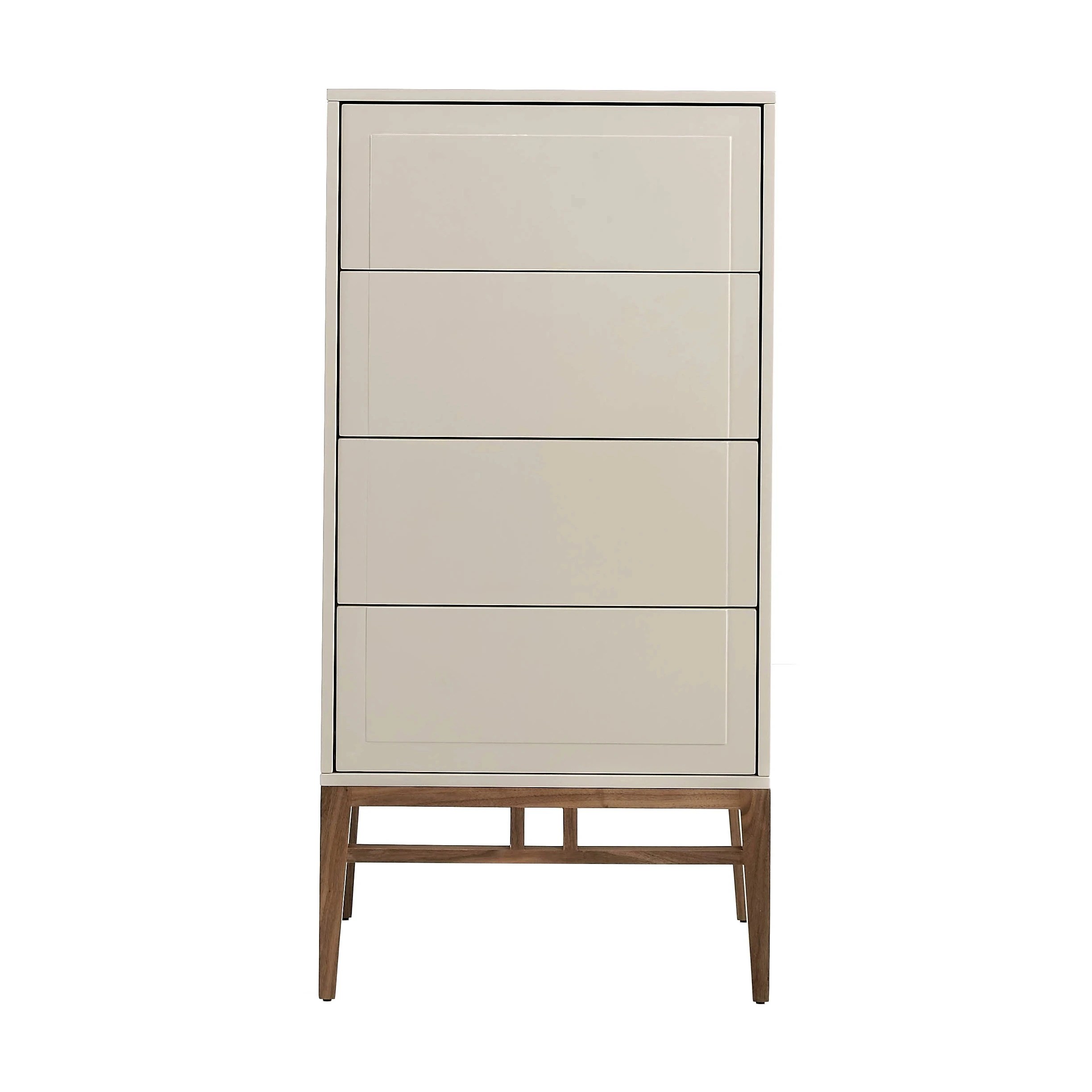 Chiffonnier beige et noyer