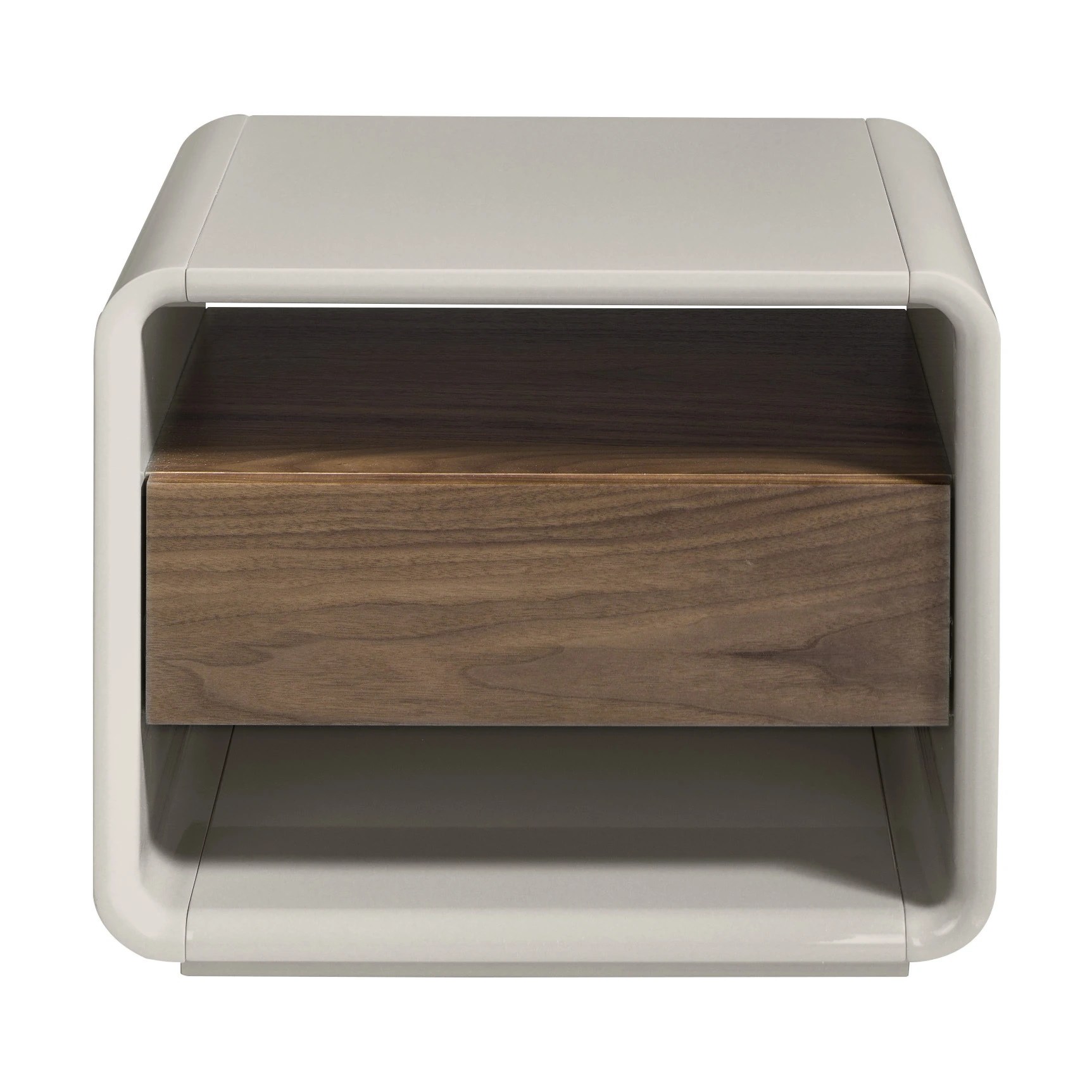 Table de chevet noyer et bois gris