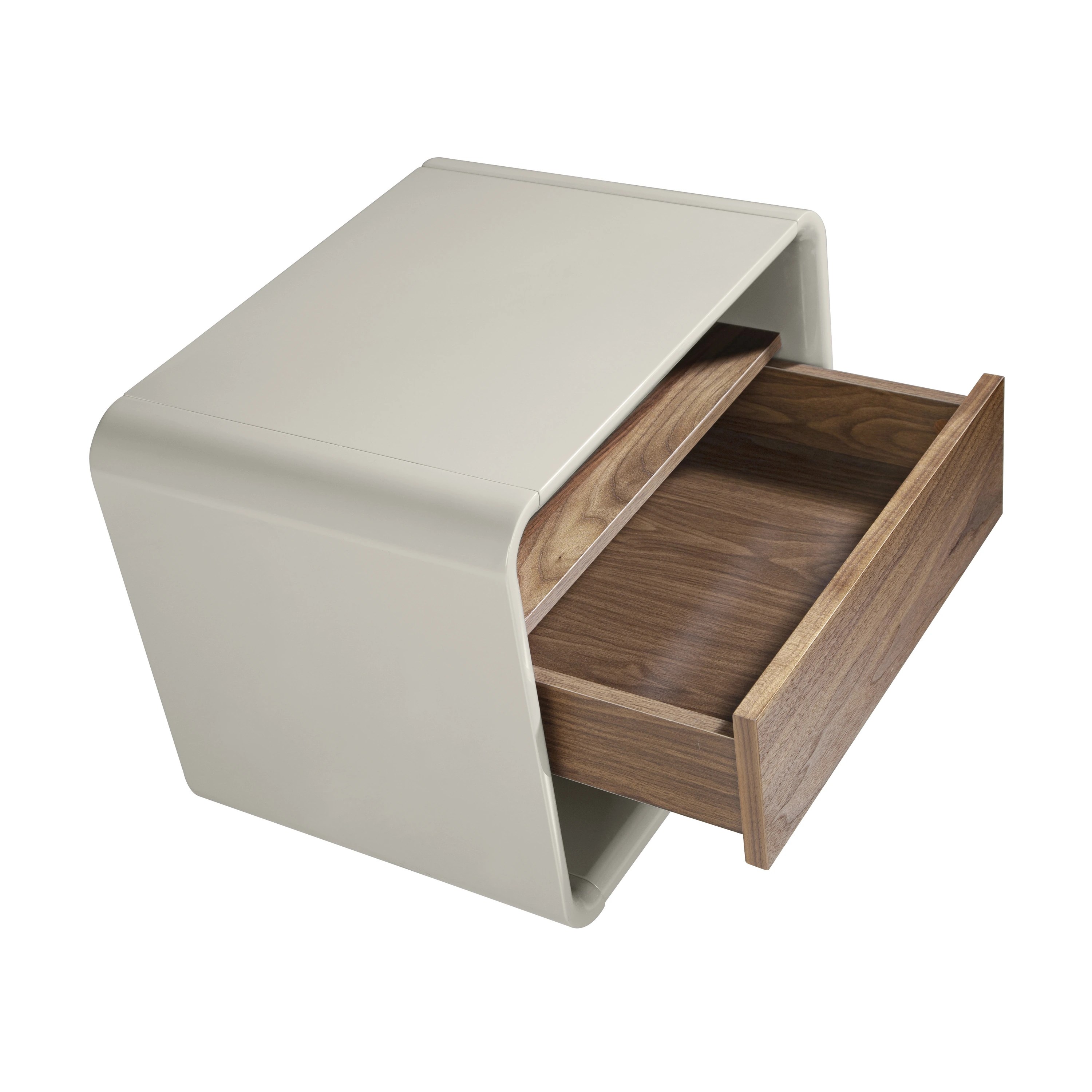 Table de chevet noyer et bois gris