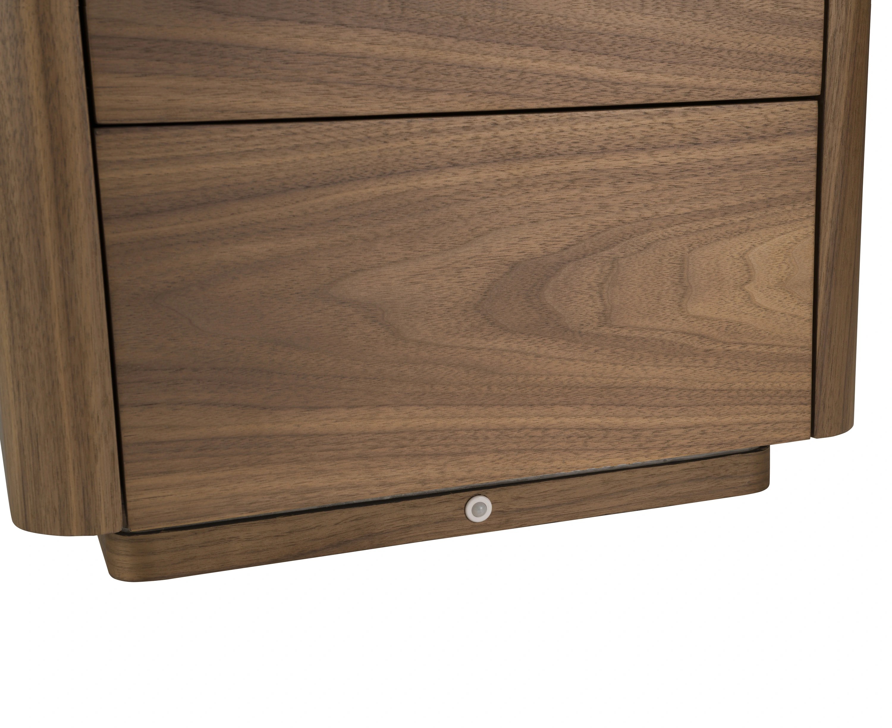 Table de chevet en noyer avec éclairage