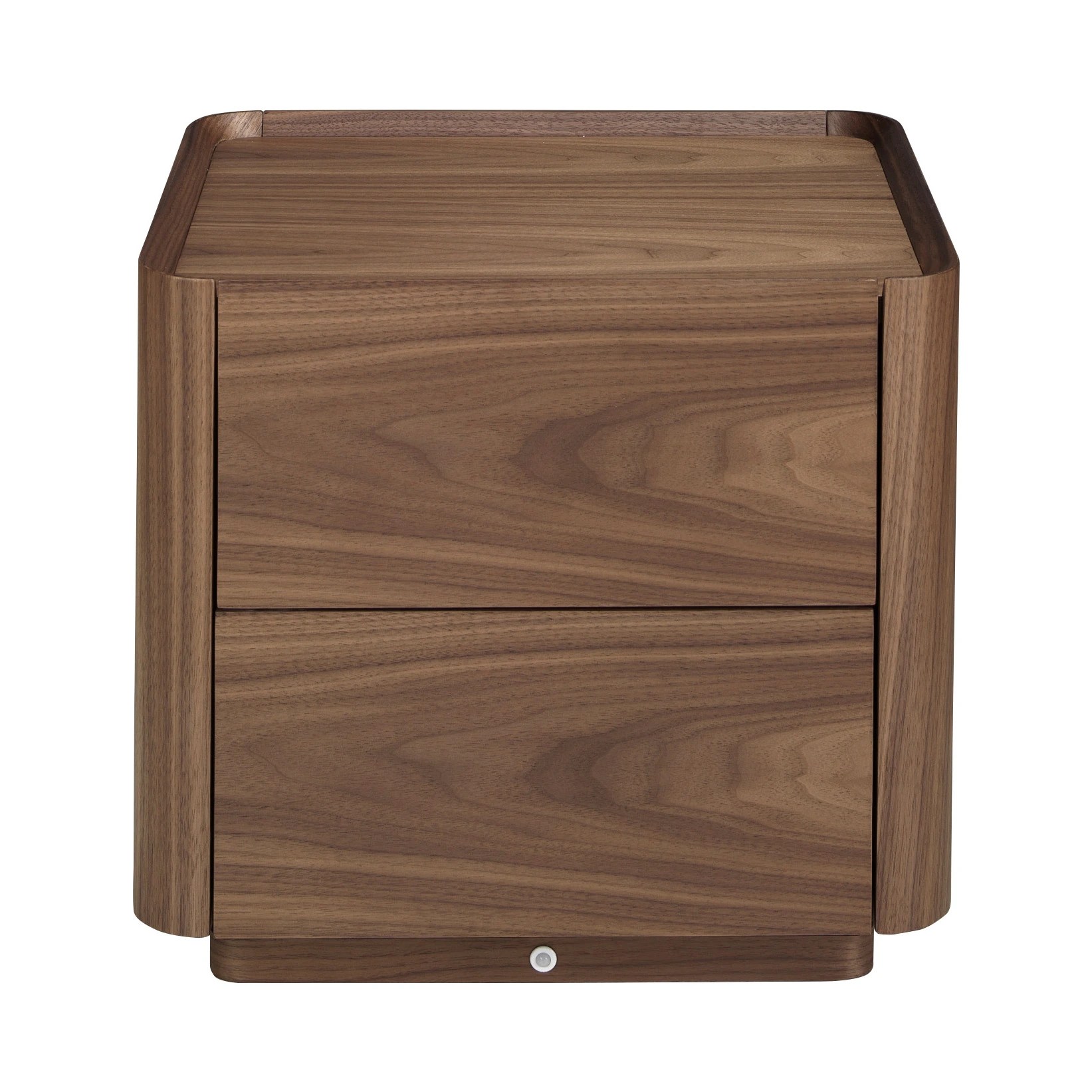 Table de chevet en noyer avec éclairage