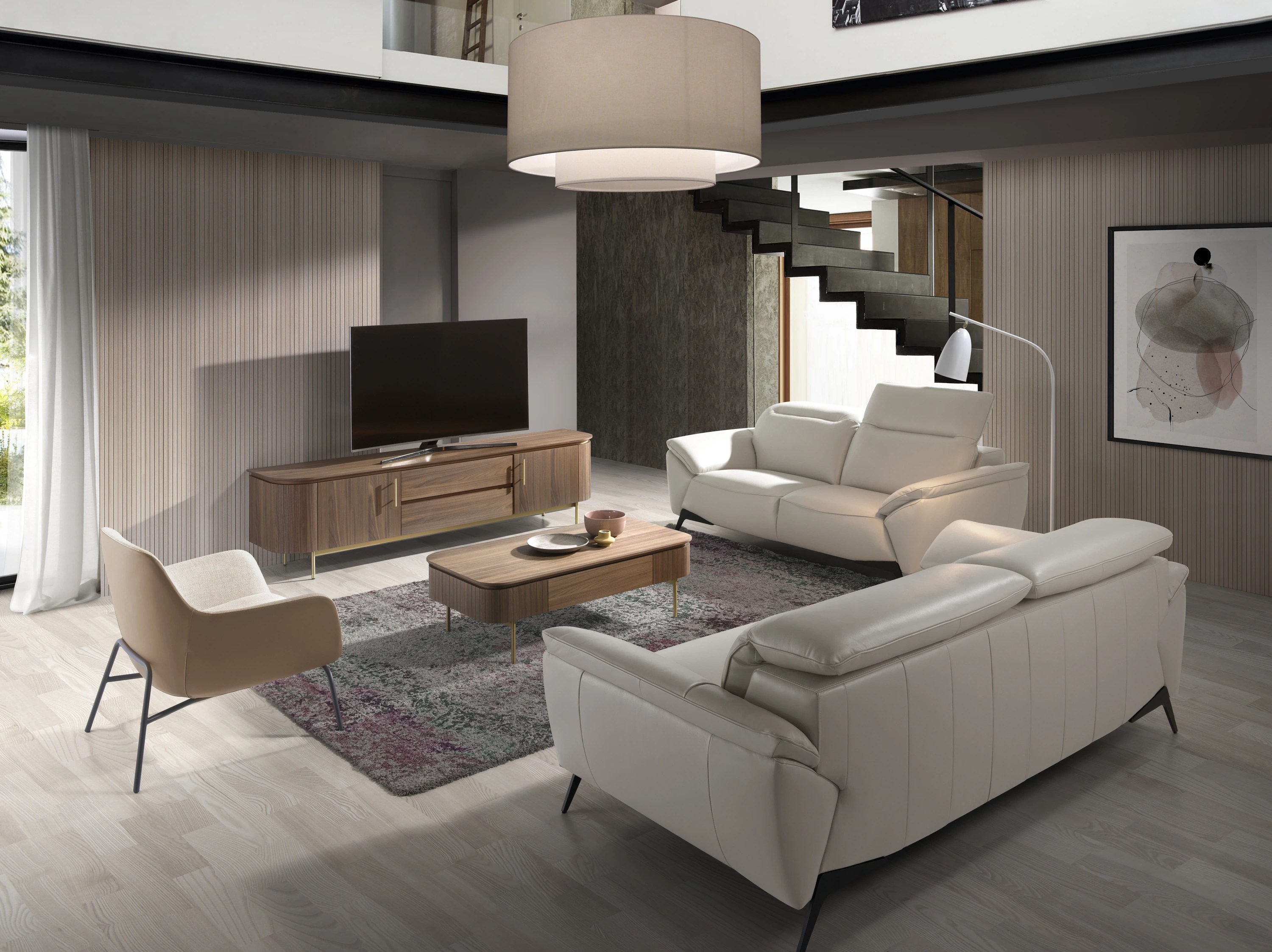 Lampadaire marbre + acier