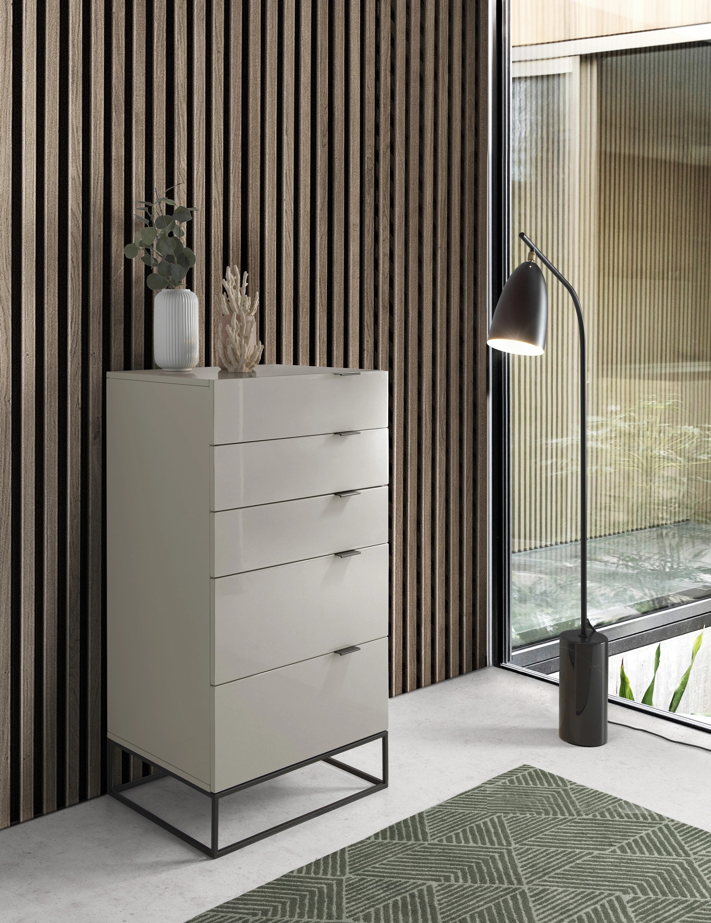 Lampadaire marbre + acier