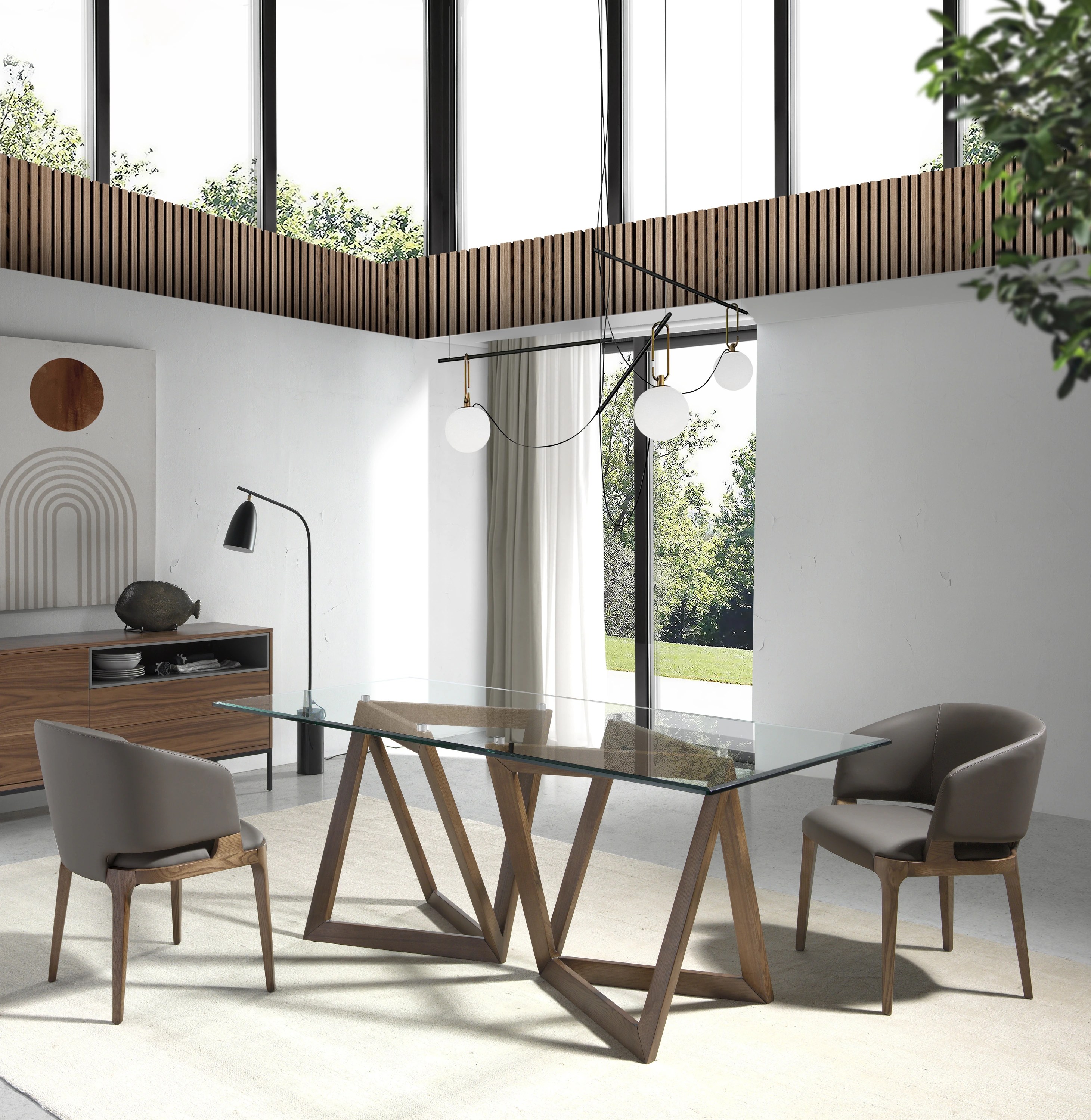 Lampadaire marbre + acier
