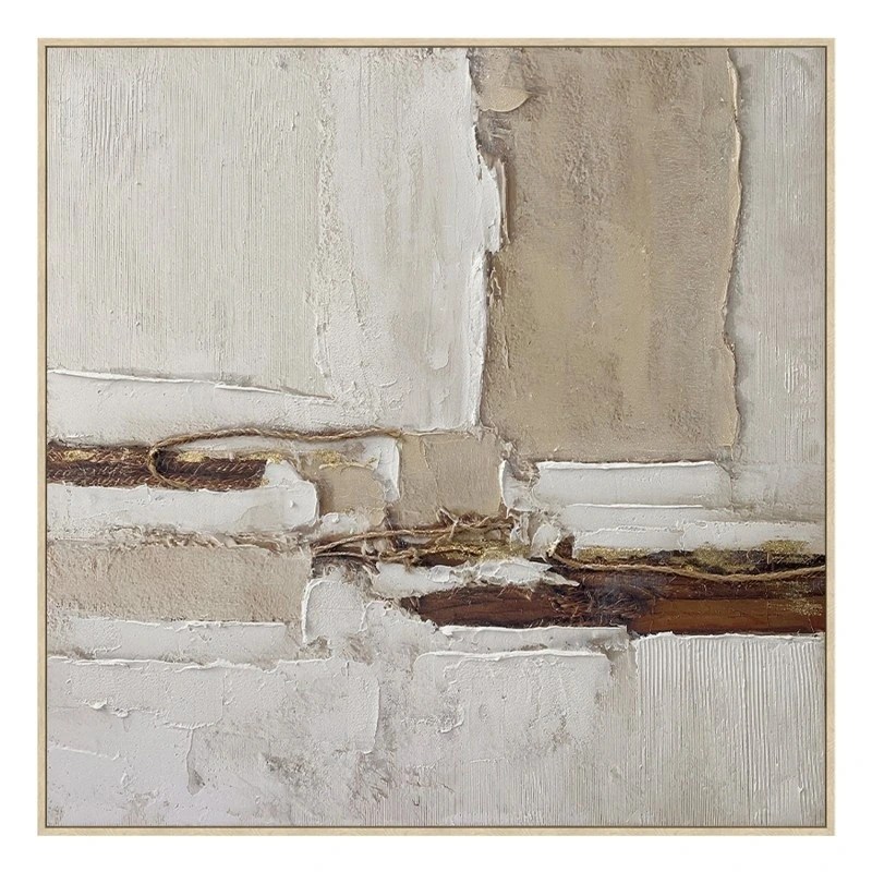 Tableau mural sur toile cadre bois naturel – 120 x 120 cm