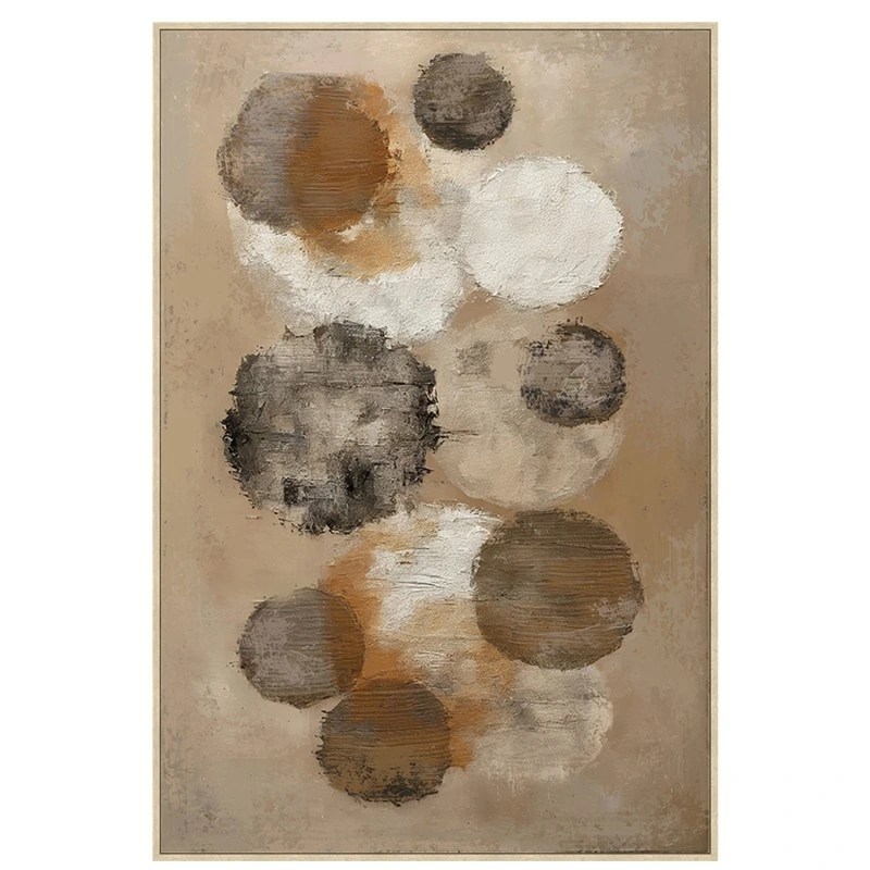 Tableau mural sur toile avec cadre en bois naturel – 80 x 120 cm