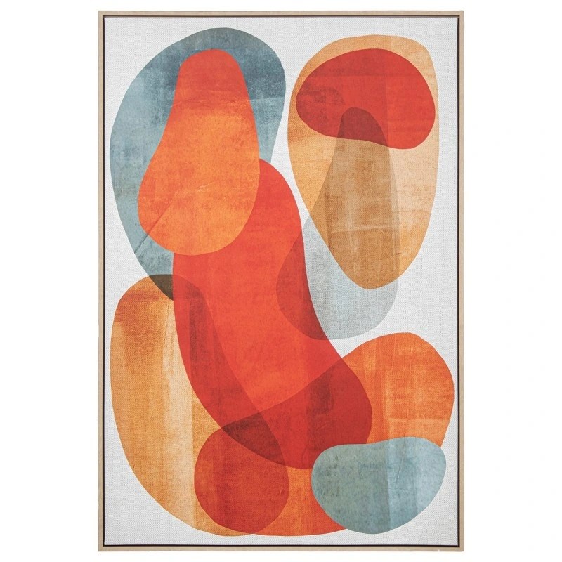 Tableau mural avec cadre en bois naturel – 82,6 x 122,6 x 4,3 cm