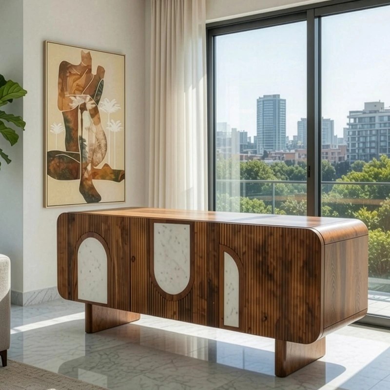 Tableau mural avec cadre en bois naturel – 80 x 120 cm - vue 4